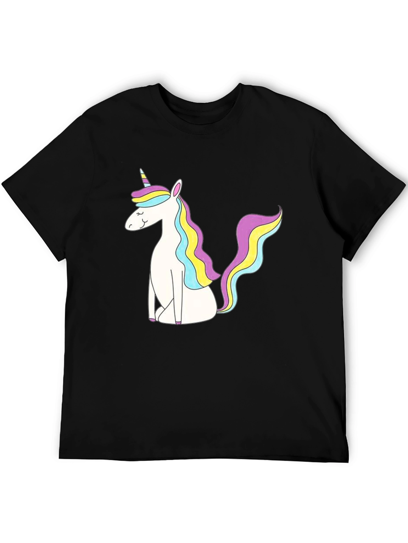 Black Unicorn Graphic Black T-Shirt - Magical Comfort view 5