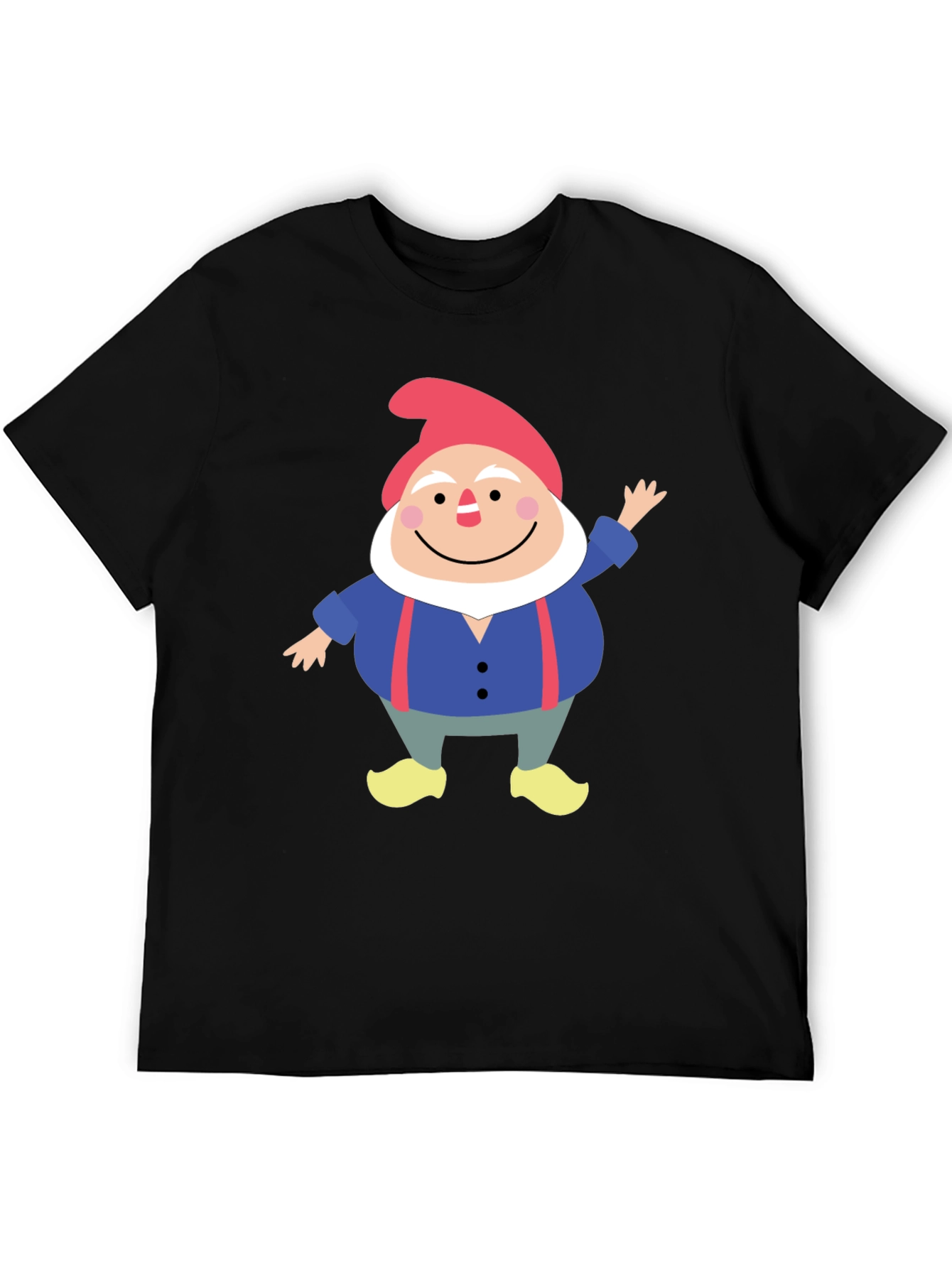 Black Gnome Graphic Tee - Funny Cartoon Shirt view 5