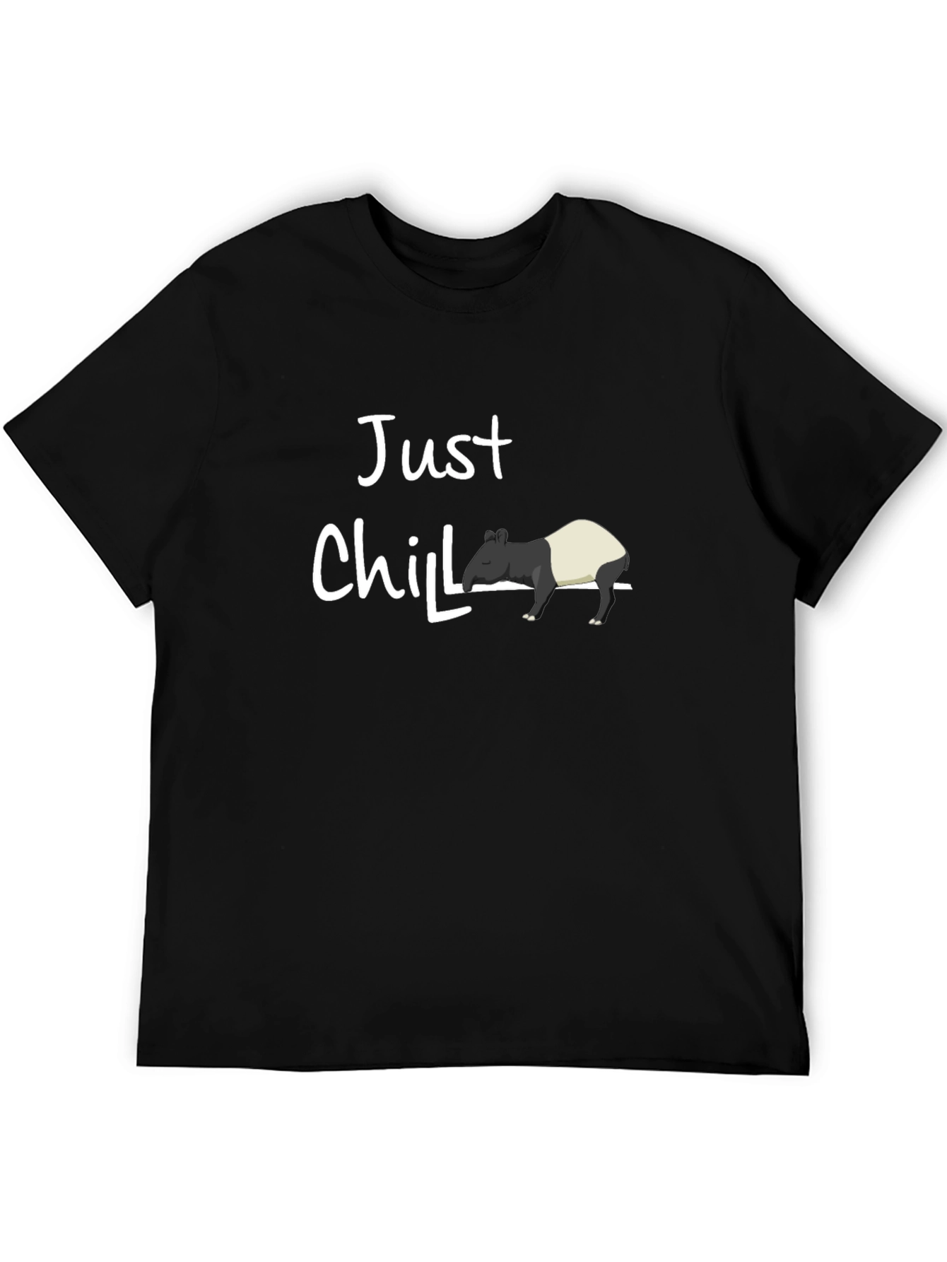 Black Just Chill Tapir Graphic Tee - Black view 5