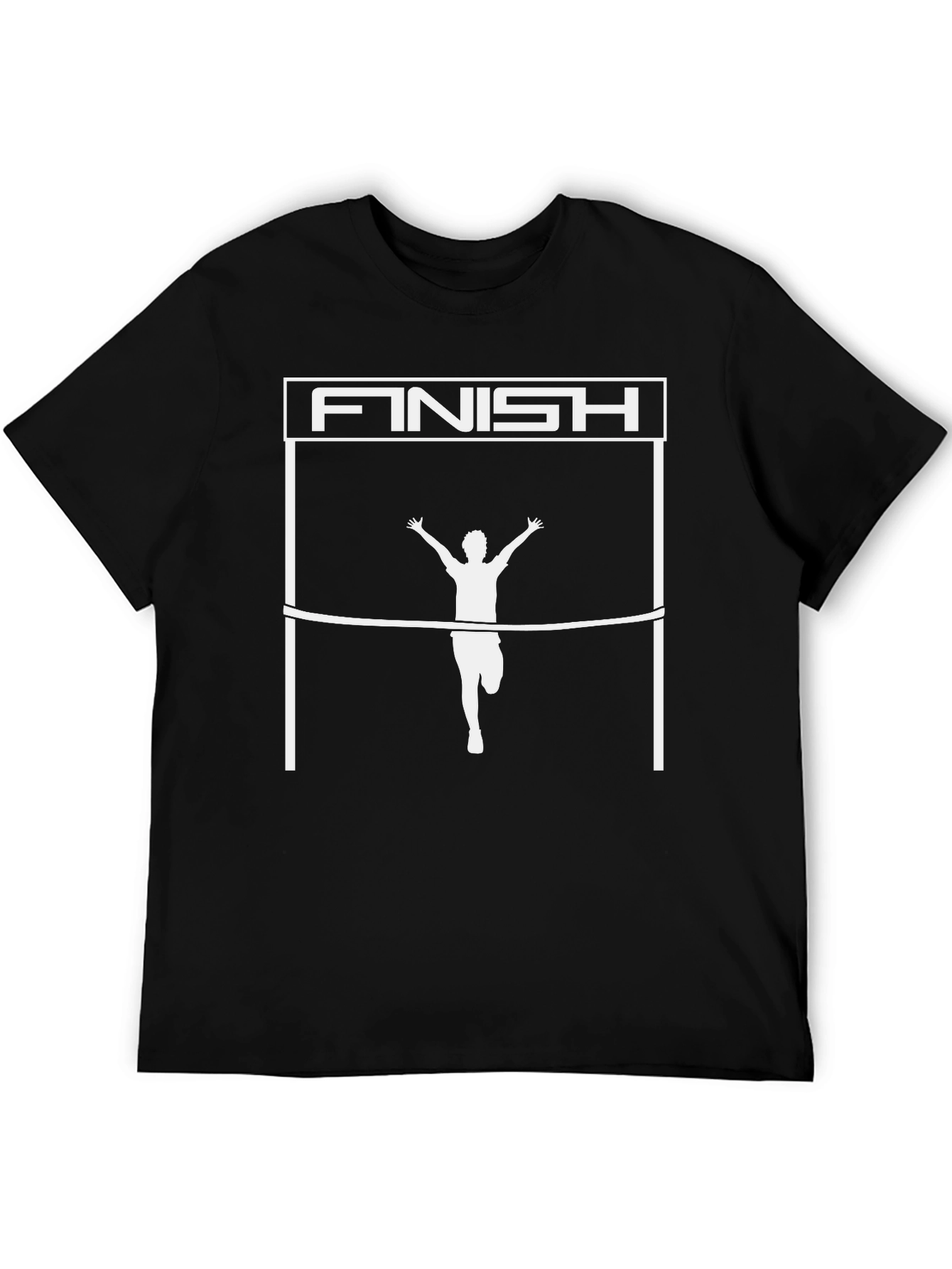 Black Finish Line Runner Black T-Shirt view 5