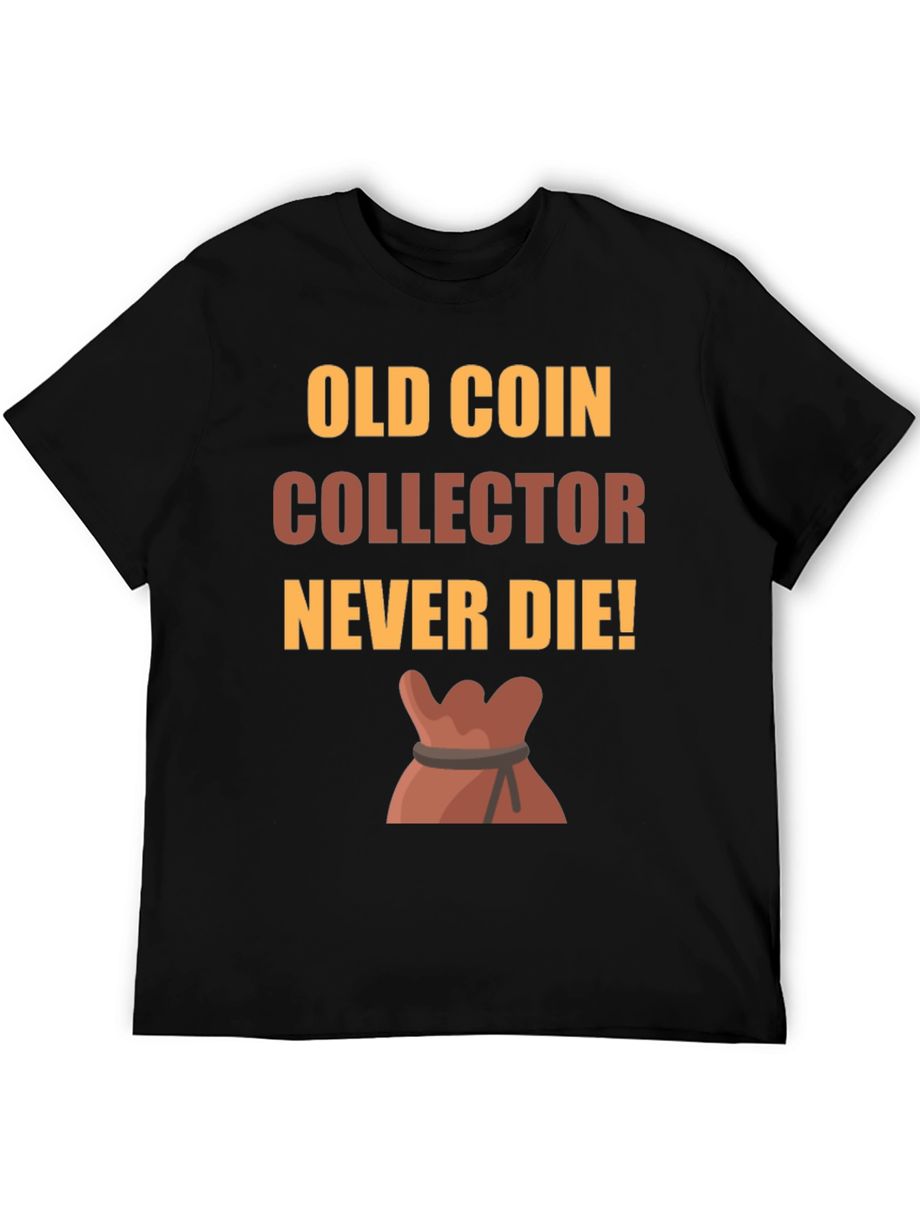 Black Old Coin Collector T-Shirt - Never Die! view 5