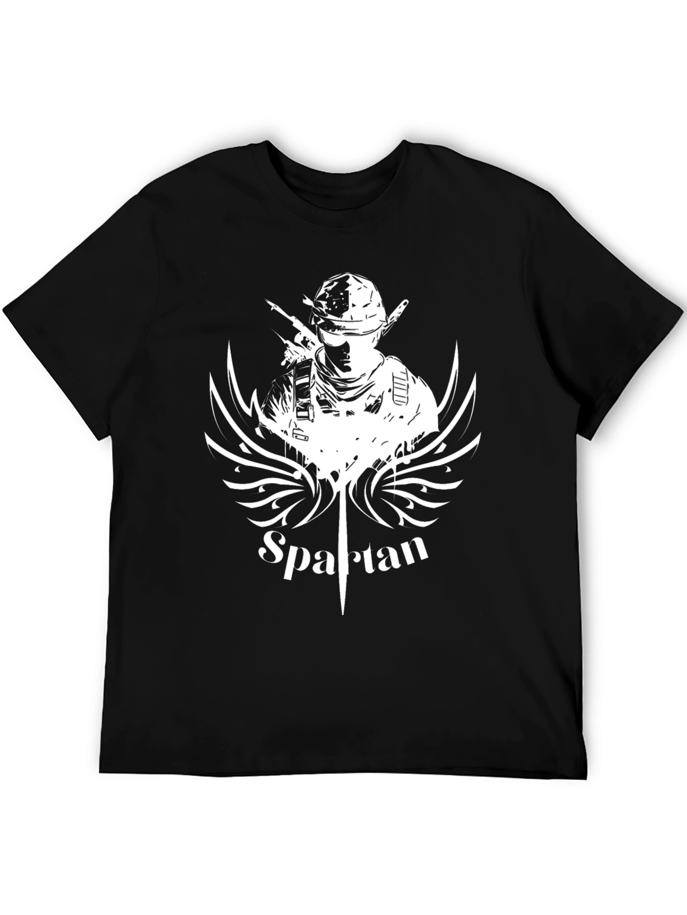 Black Spartan Graphic Tee - Black view 5