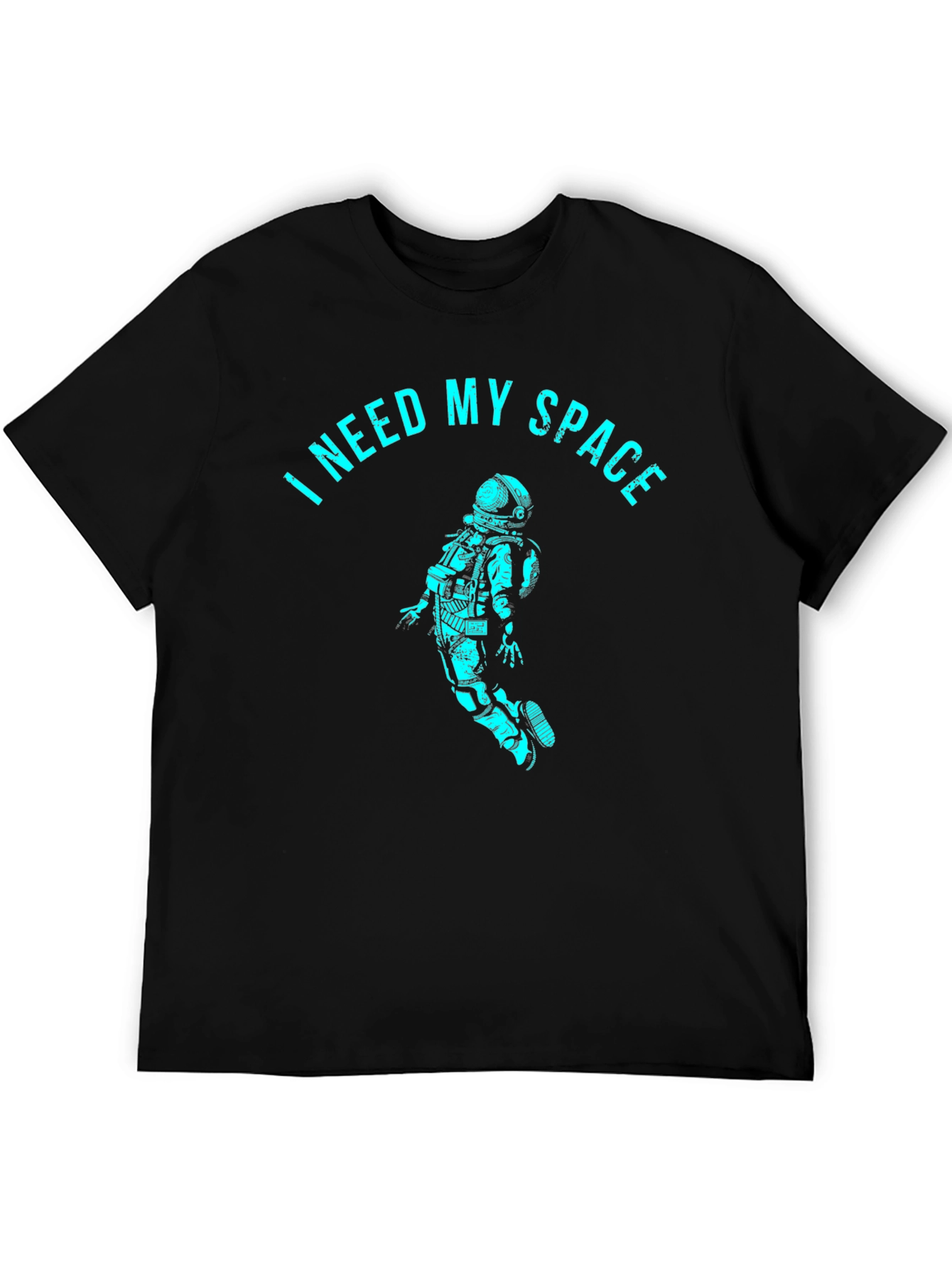 Black I Need My Space T-Shirt - Astronaut Design view 5