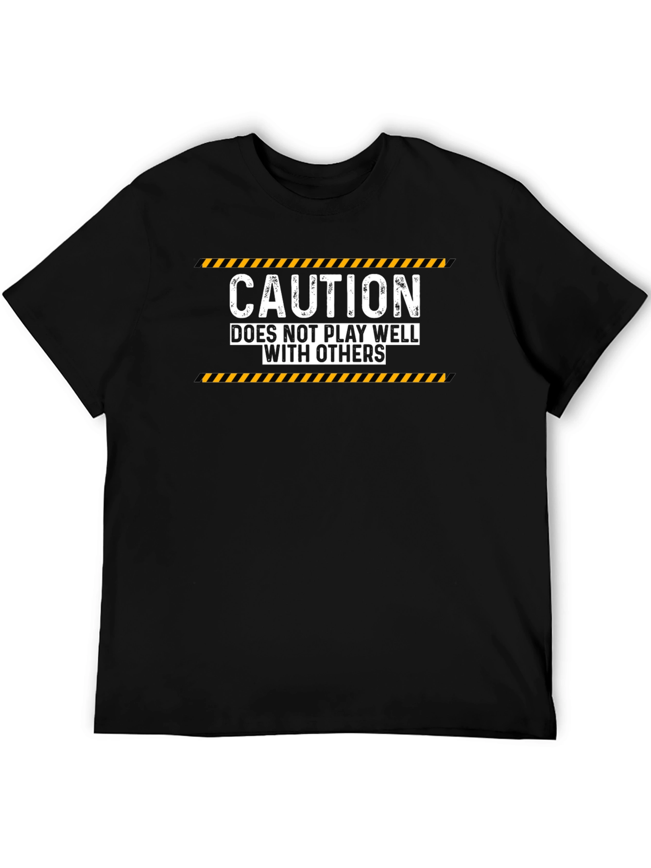 Black Caution Doesn't Play Well T-Shirt view 5