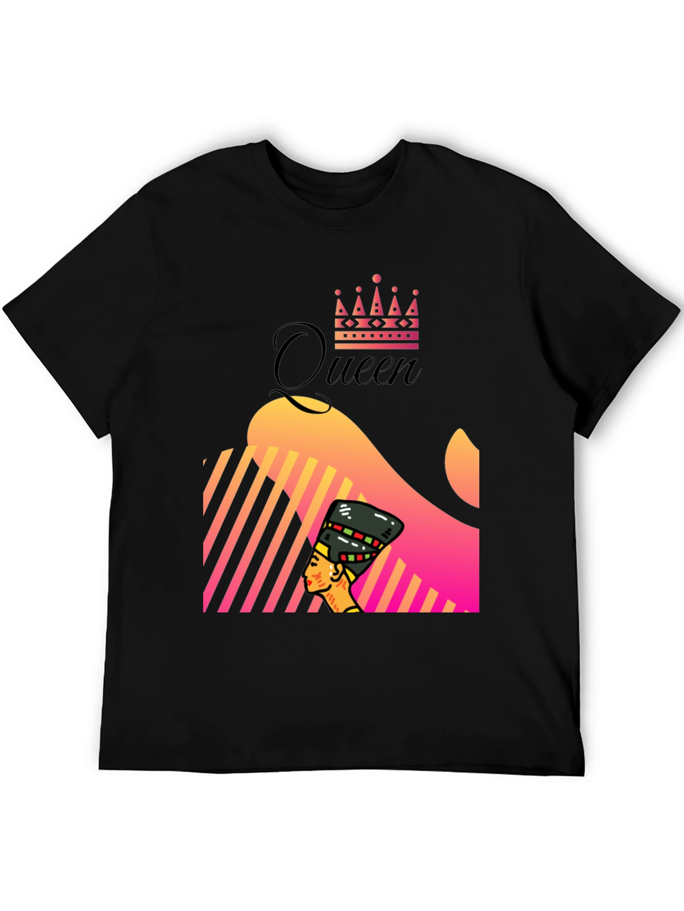 Black Queen Nefertiti Graphic Tee - Unique Design view 5