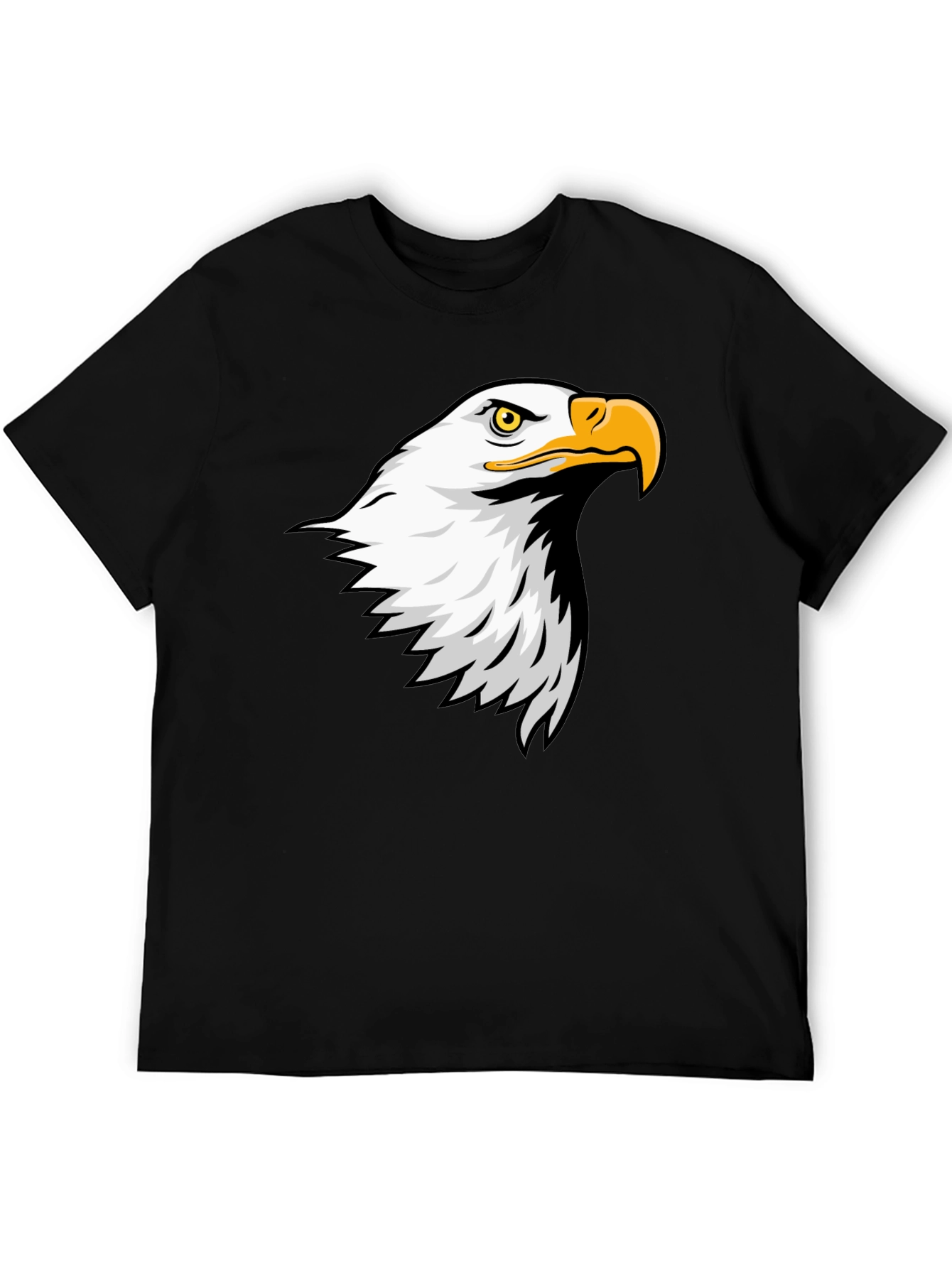 Black Eagle Graphic Tee - Men's Black Cotton T-Shirt view 5