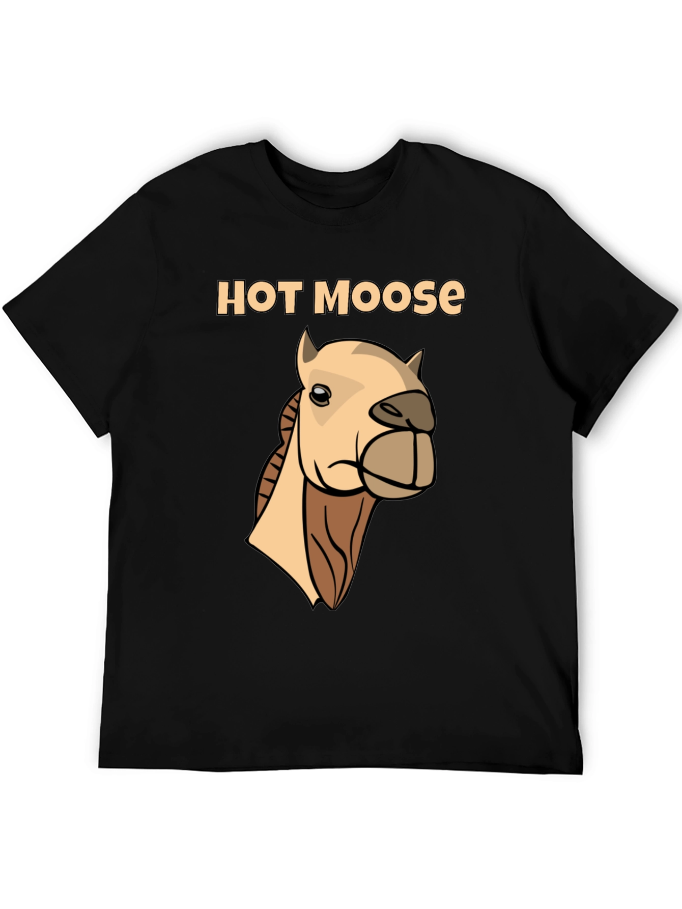 Black Hot Moose T-Shirt - Novelty Graphic Tee view 5