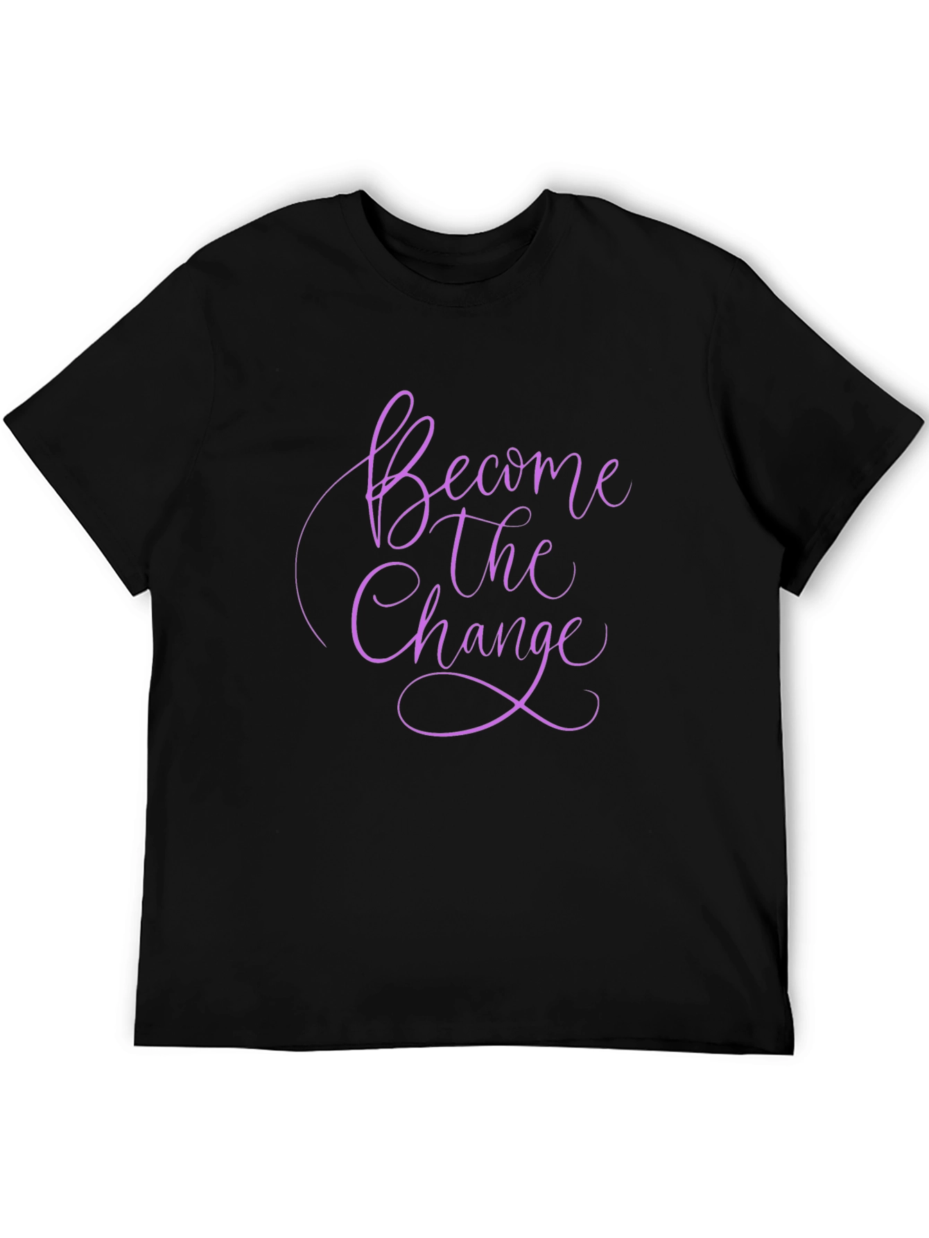Black Become The Change Graphic Tee - Stylish Black T-Shirt view 5