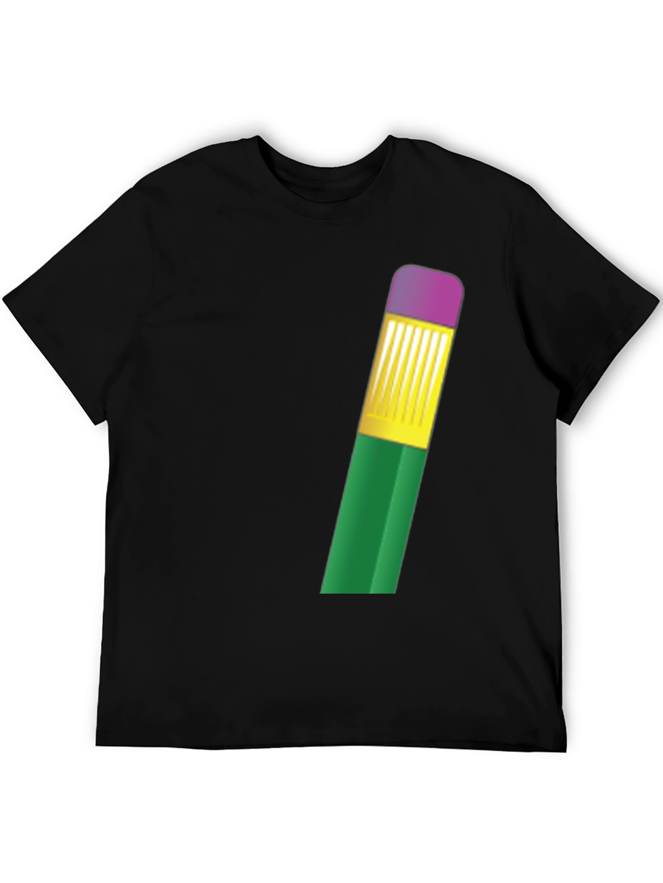 Black Novelty Pencil T-Shirt - Quirky Graphic Tee view 5