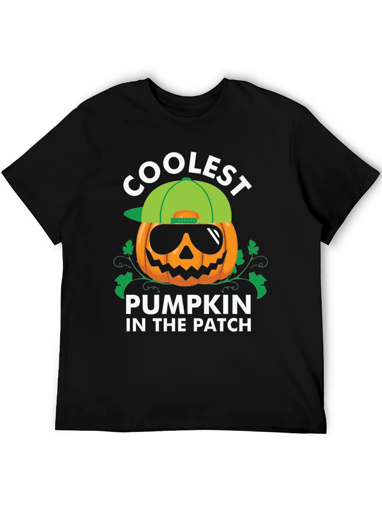 Black Coolest Pumpkin in the Patch Black T-Shirt view 5