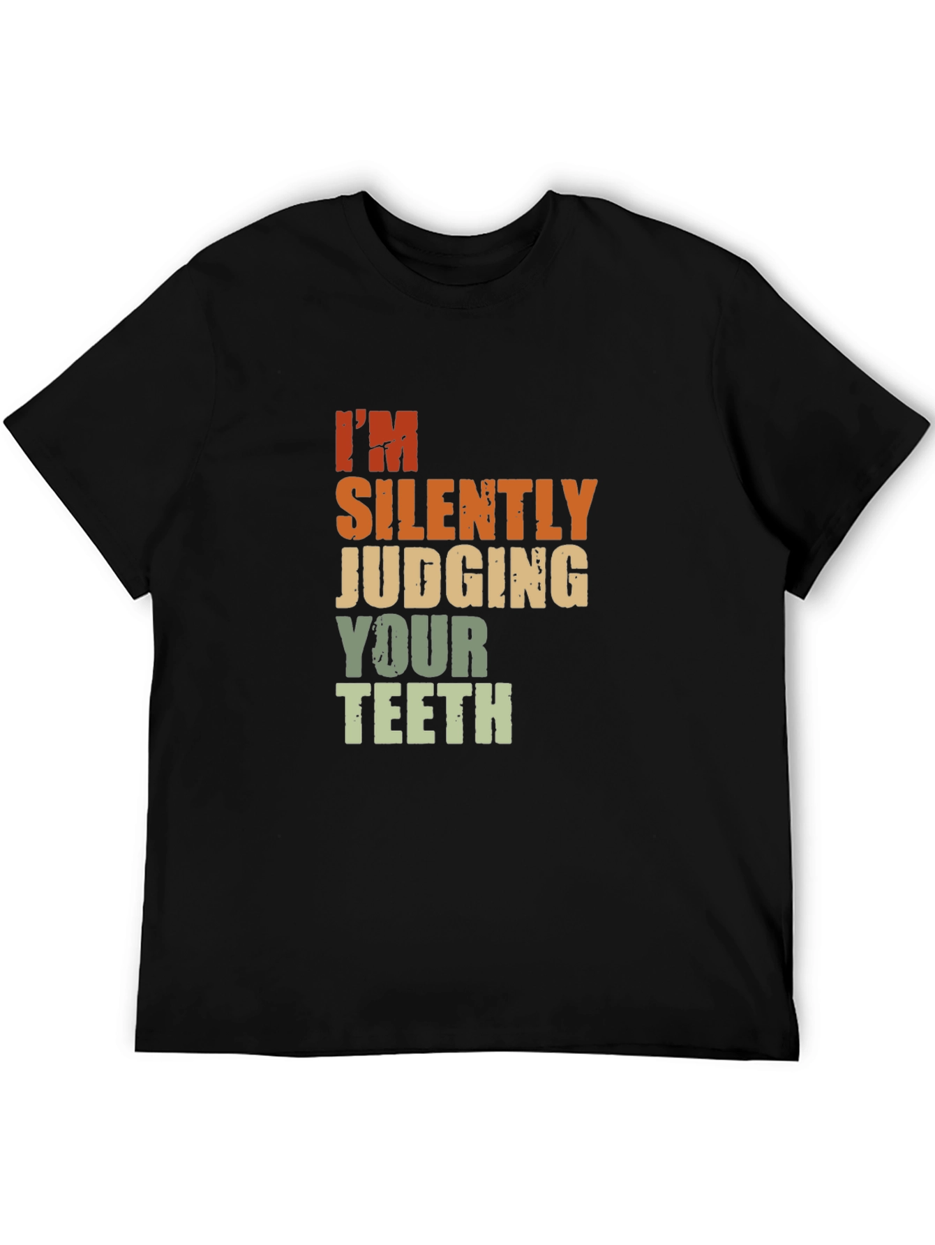 Black Silently Judging Your Teeth Graphic Tee view 5