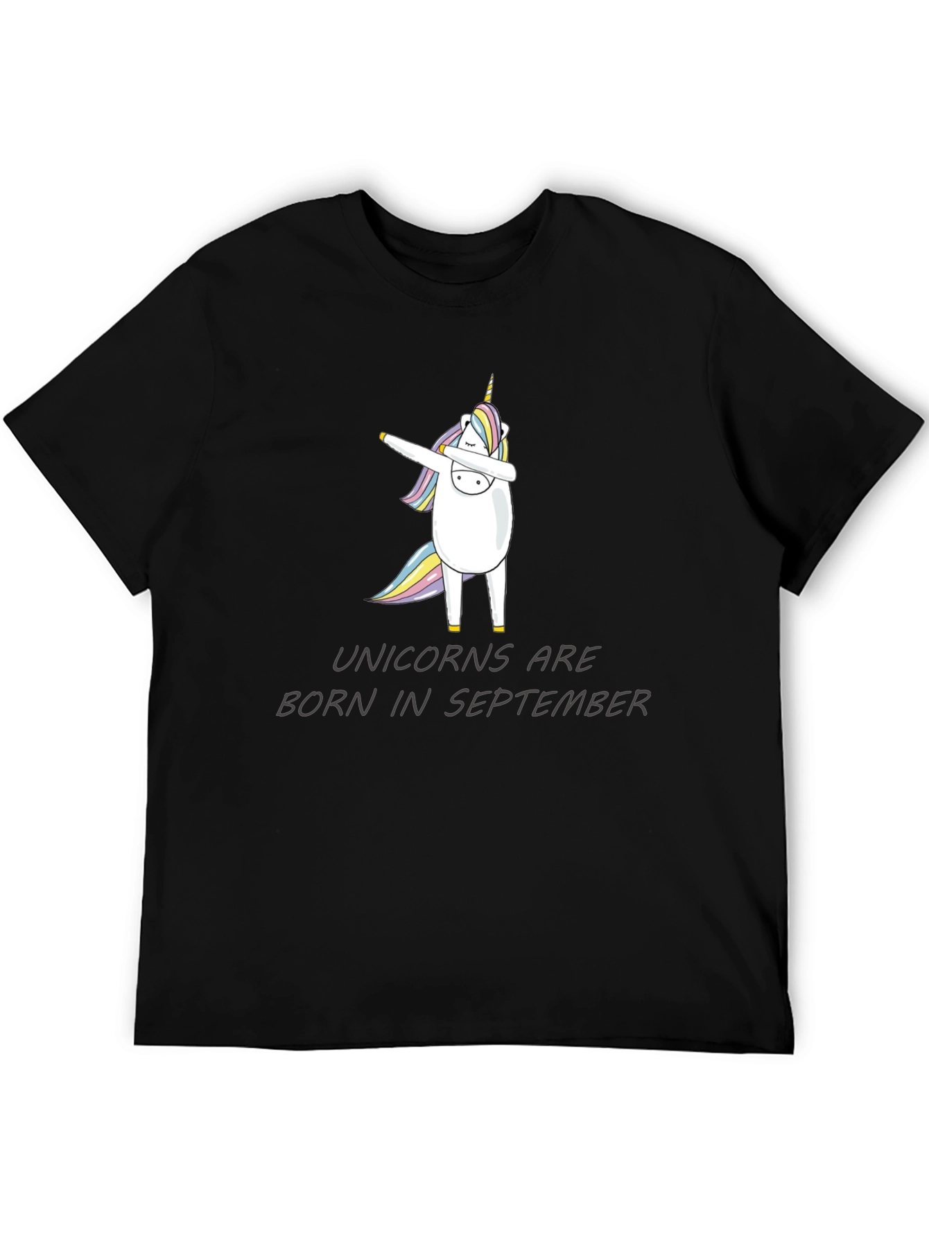 Black Unicorns Born in September Dab T-Shirt view 5