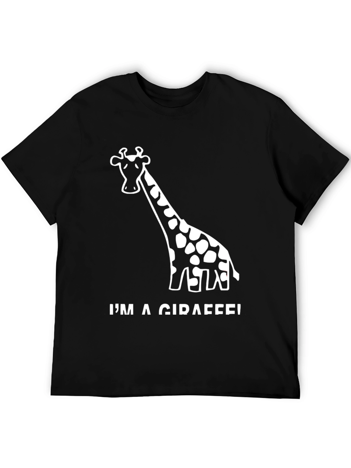 Black I'm a Giraffe! Graphic T-Shirt view 5