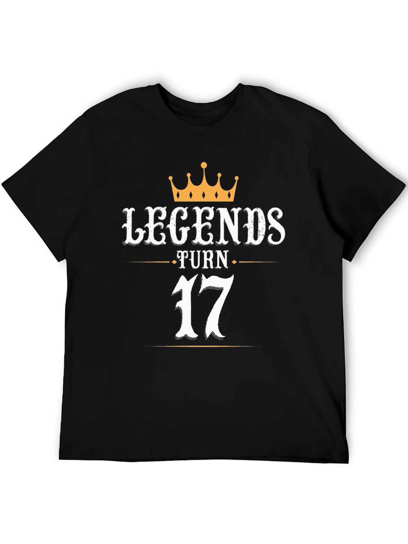 Legends Turn 17 Black Graphic T-Shirt - 5