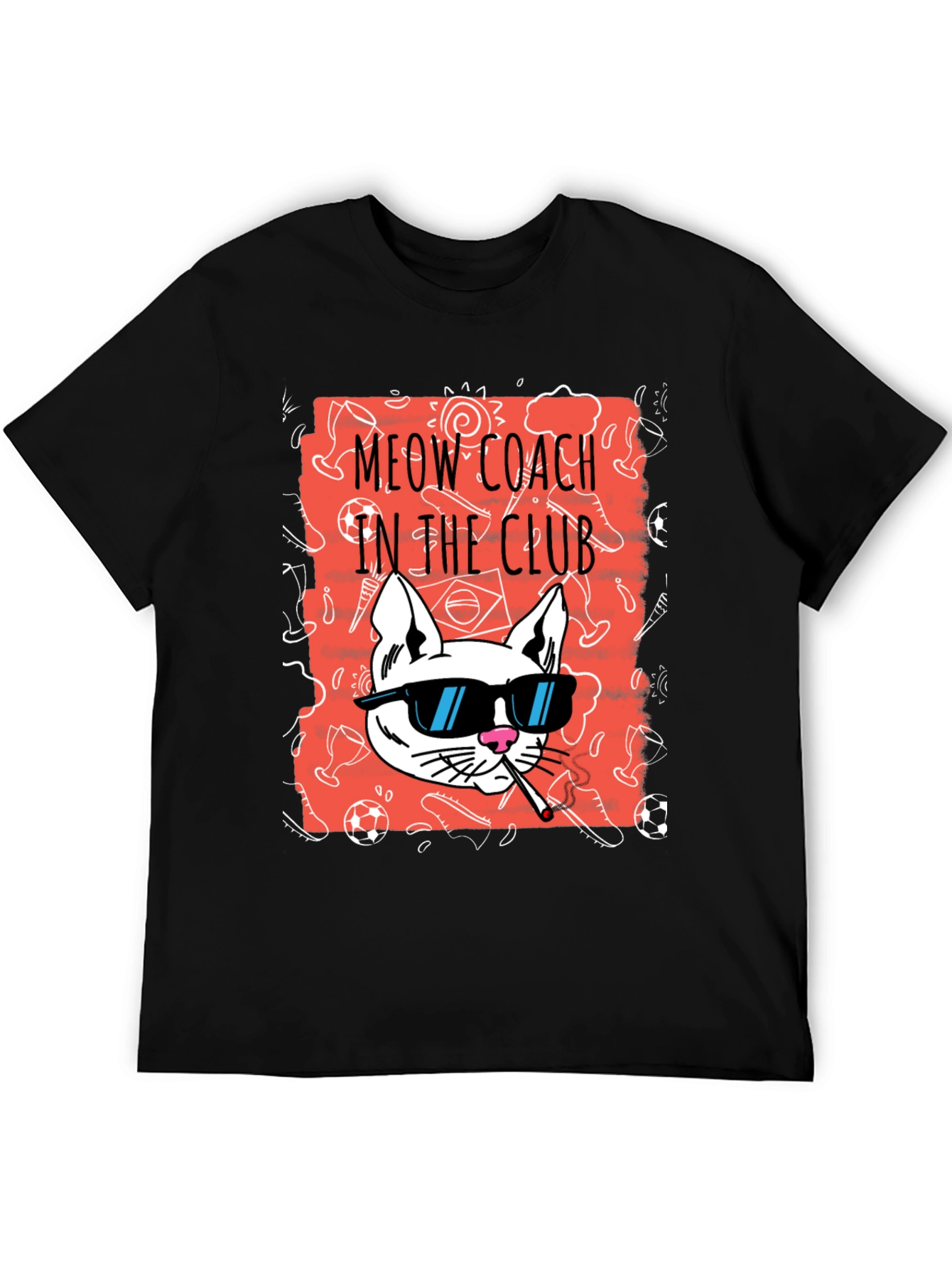 Black Meow Coach in the Club T-Shirt view 5