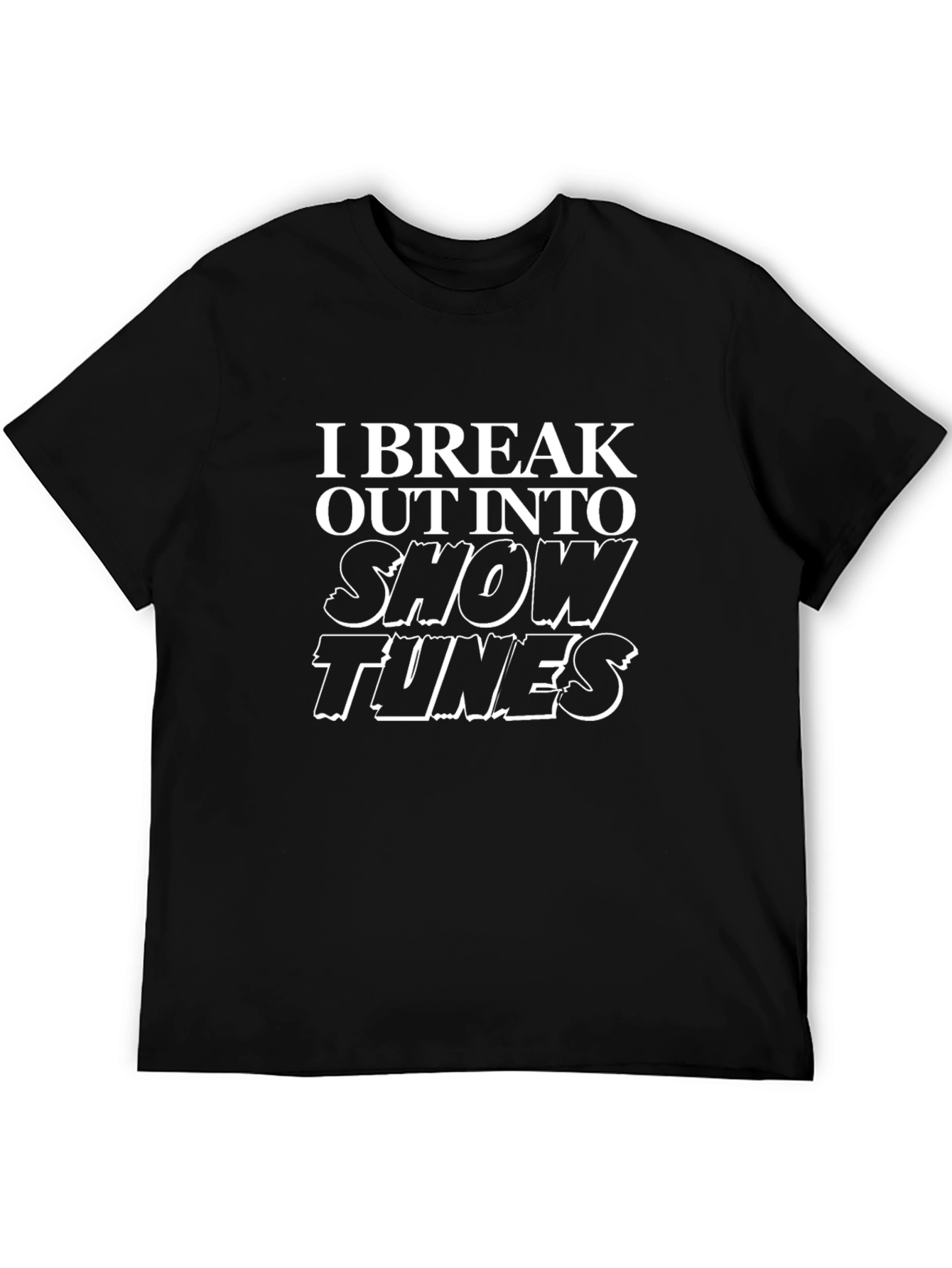 Black Show Tunes T-Shirt - Break Out Into Song view 5