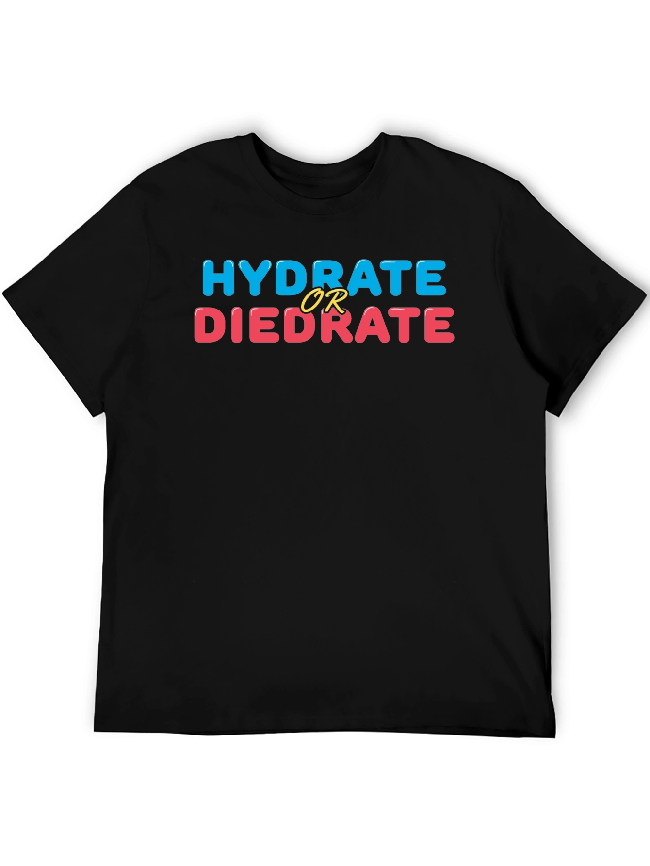 Black Hydrate or Diedrate Graphic Tee - Funny Health Shirt view 5