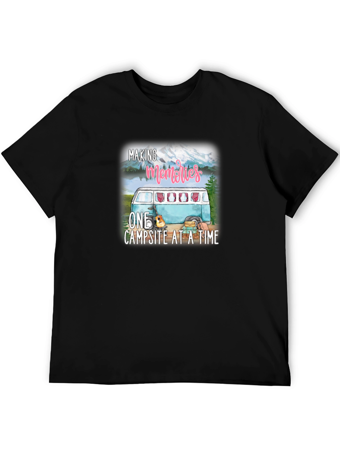 Black Making Memories Camping T-Shirt view 5