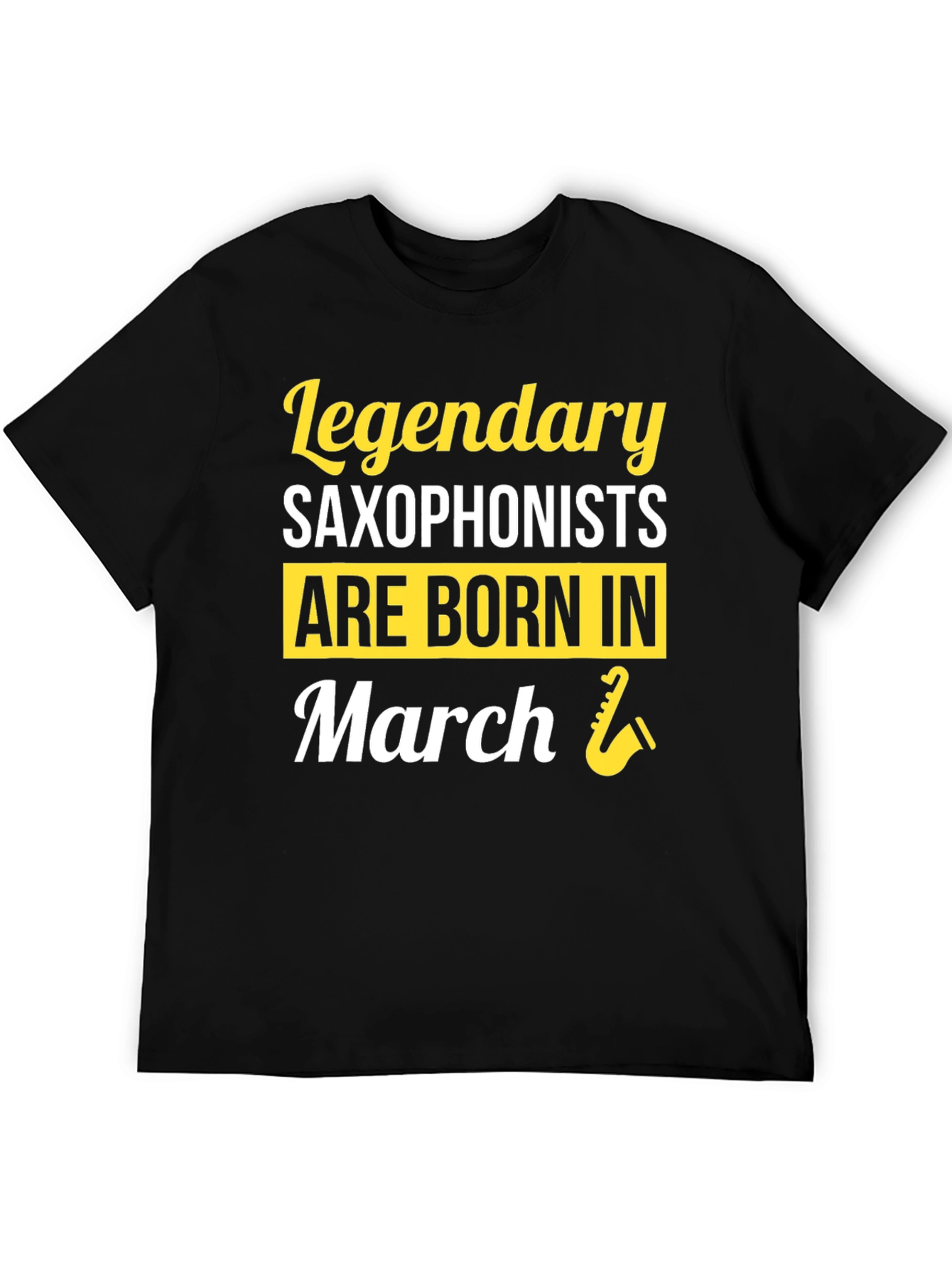 Black Legendary Saxophonists Born in March T-Shirt view 5