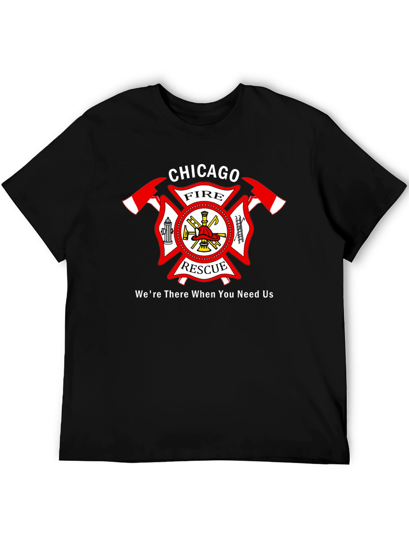 Black Chicago Fire Rescue T-Shirt view 5