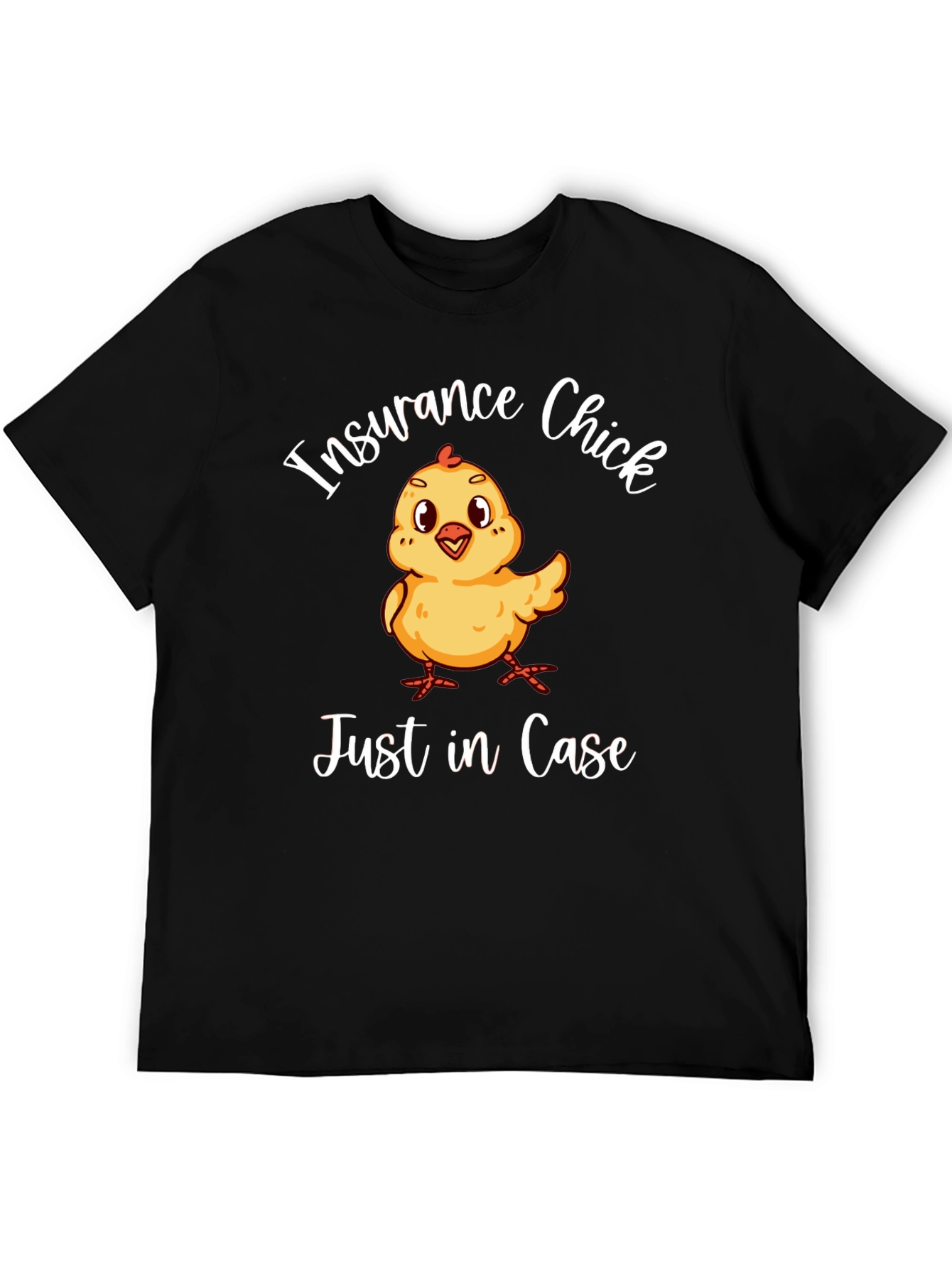 Black Insurance Chick T-Shirt - Just in Case! view 5