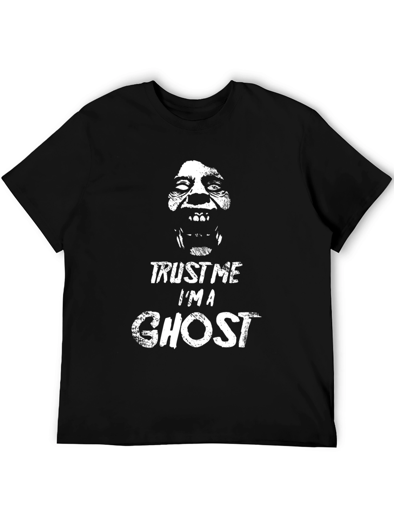Black Trust Me I'm A Ghost Black Graphic T-Shirt view 5