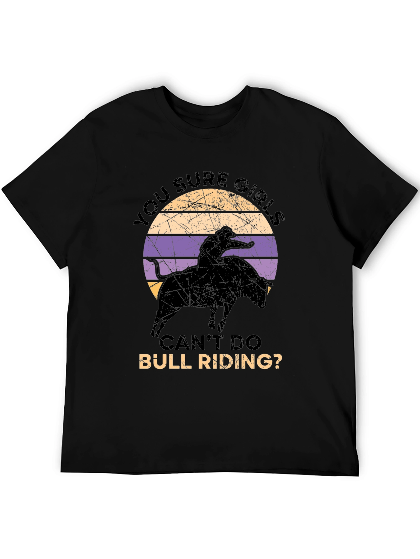 Black Girls Can Do Bull Riding T-Shirt view 5