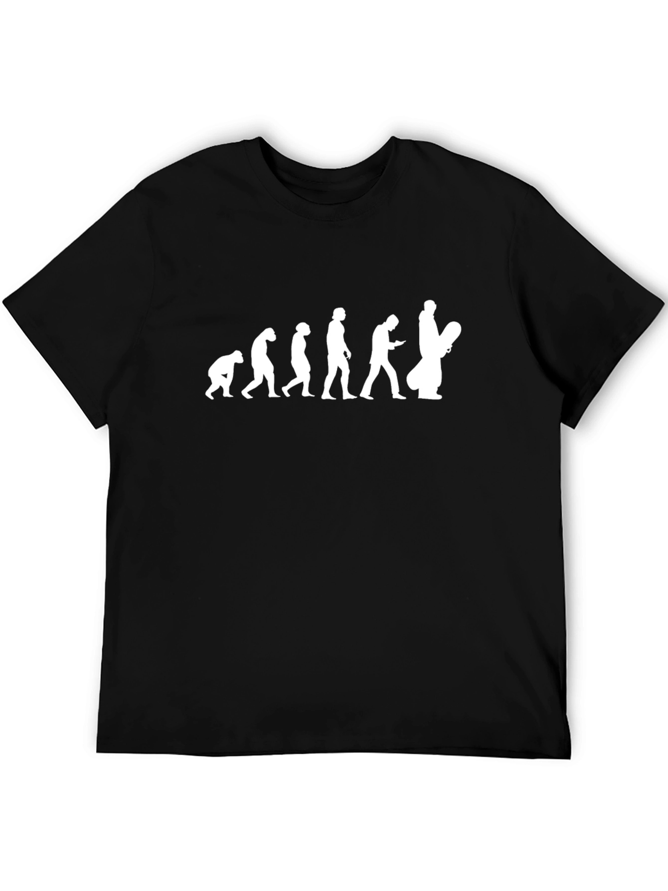 Black Evolution of Snowboarding Black T-Shirt view 5