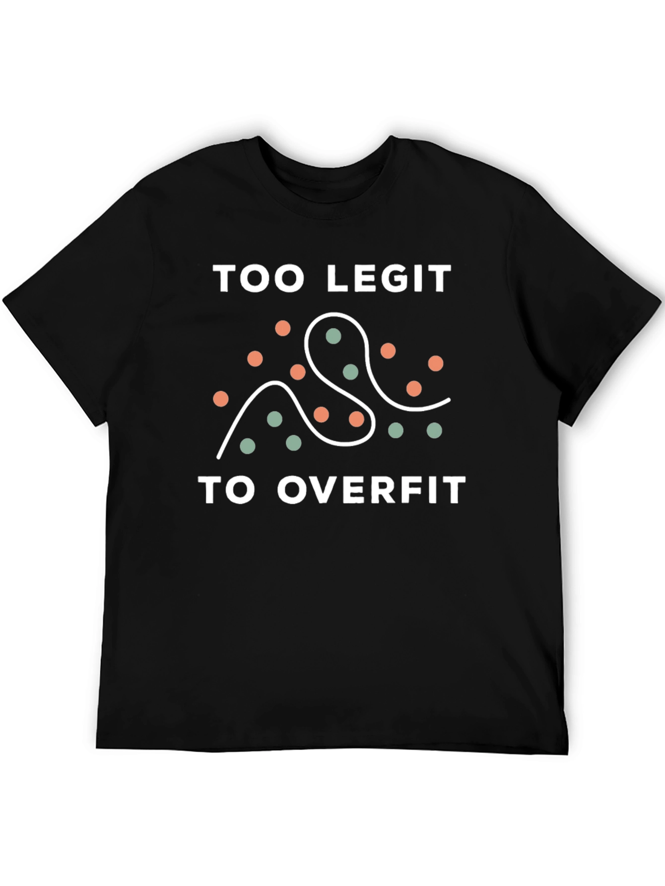 Black Too Legit To Overfit Graphic Tee view 5
