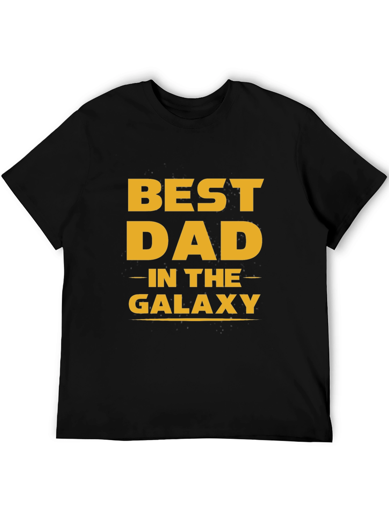 Black Best Dad in the Galaxy Black T-Shirt view 5