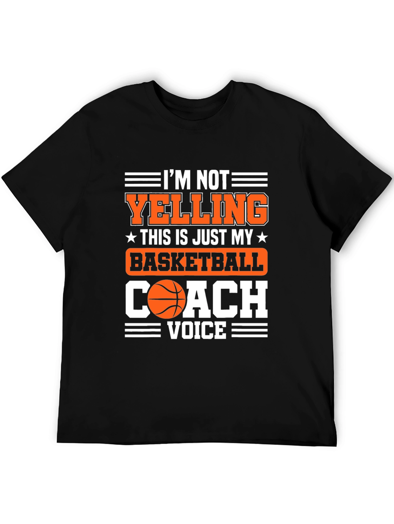 Black Basketball Coach Voice T-Shirt view 5