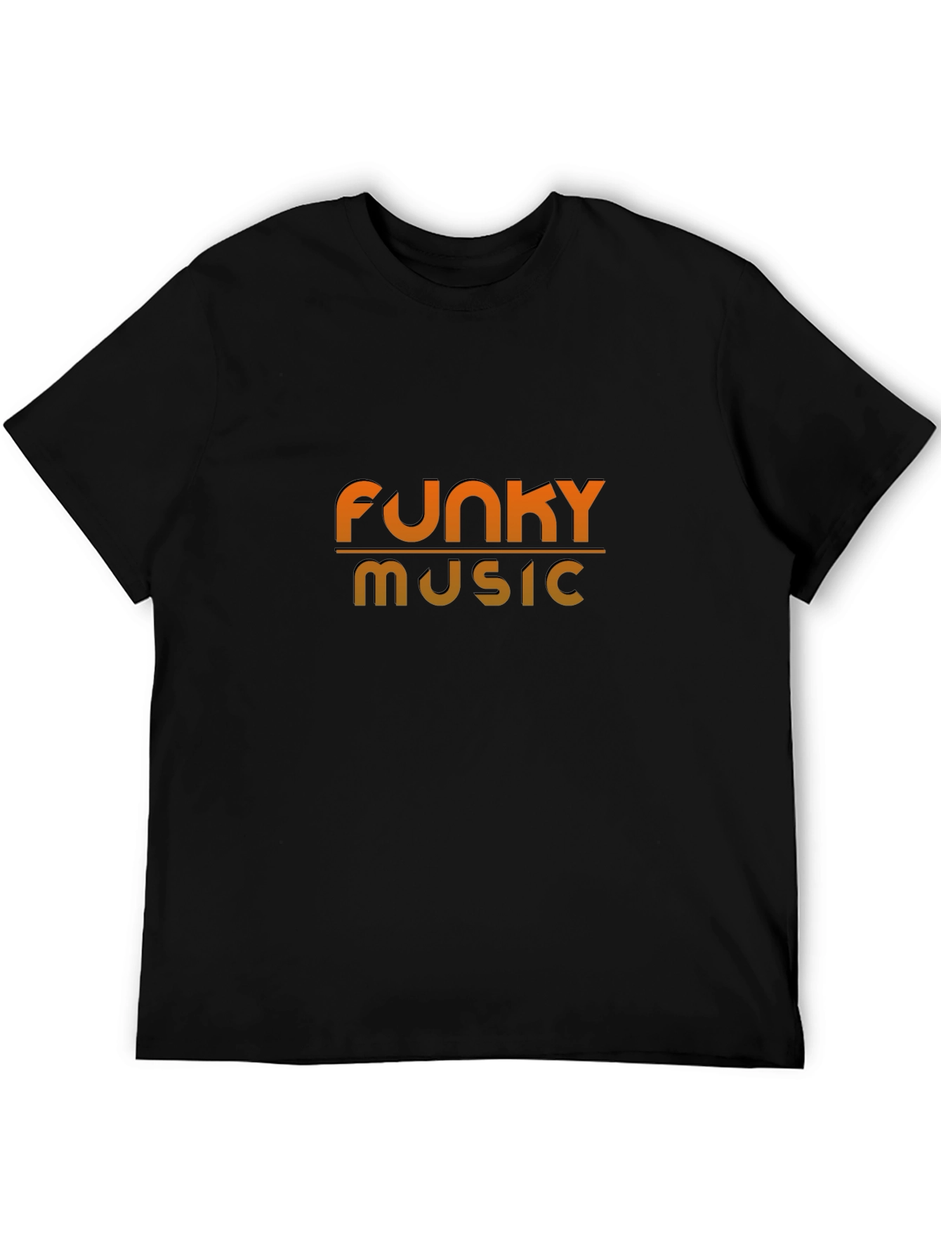 Black Funky Music Black Graphic T-Shirt view 5