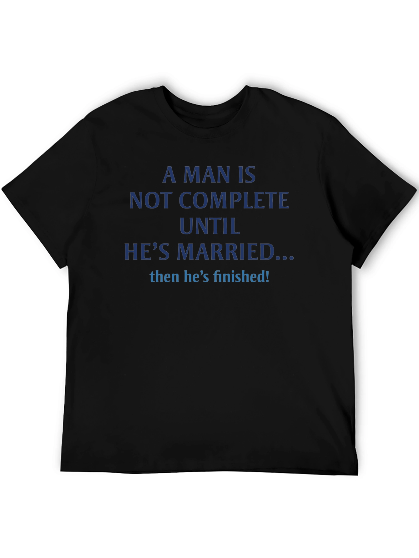 Black Funny Married Man T-Shirt - Finished! view 5
