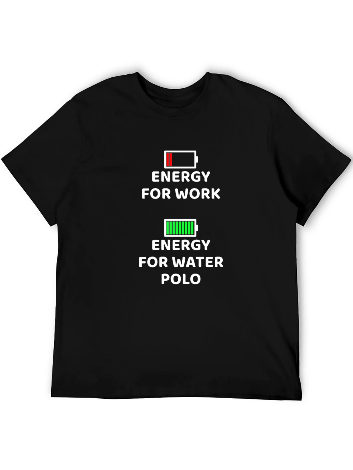 Black Energy for Water Polo T-Shirt - Black view 5