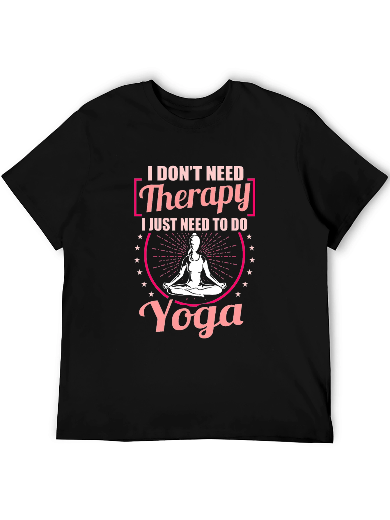 Black Yoga Therapy T-Shirt view 5