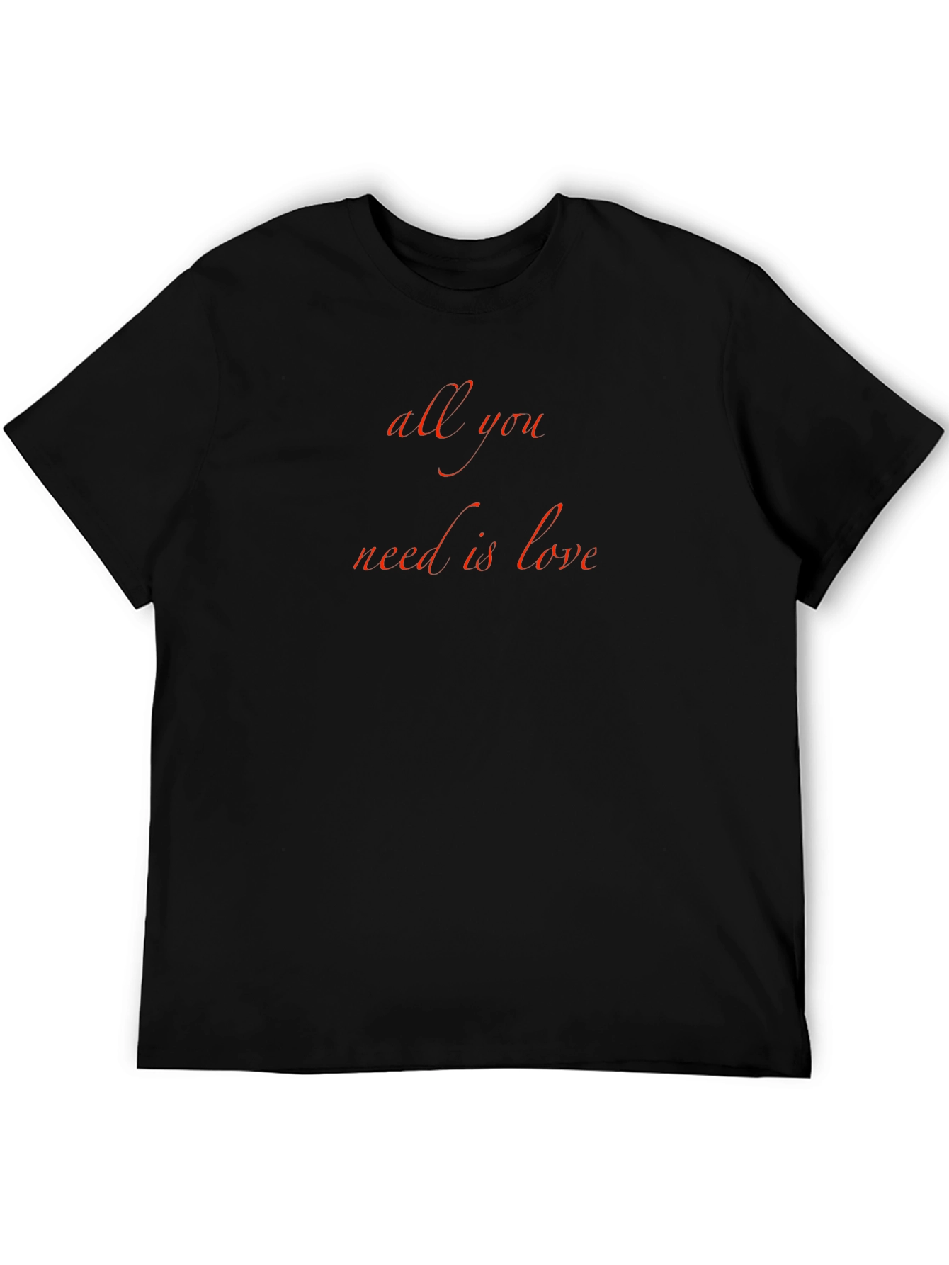 Black All You Need Is Love T-Shirt view 5