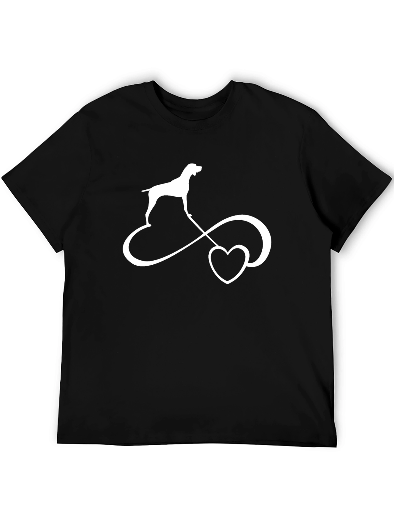 Black Dog Breed Infinity Love Heart T-Shirt view 5