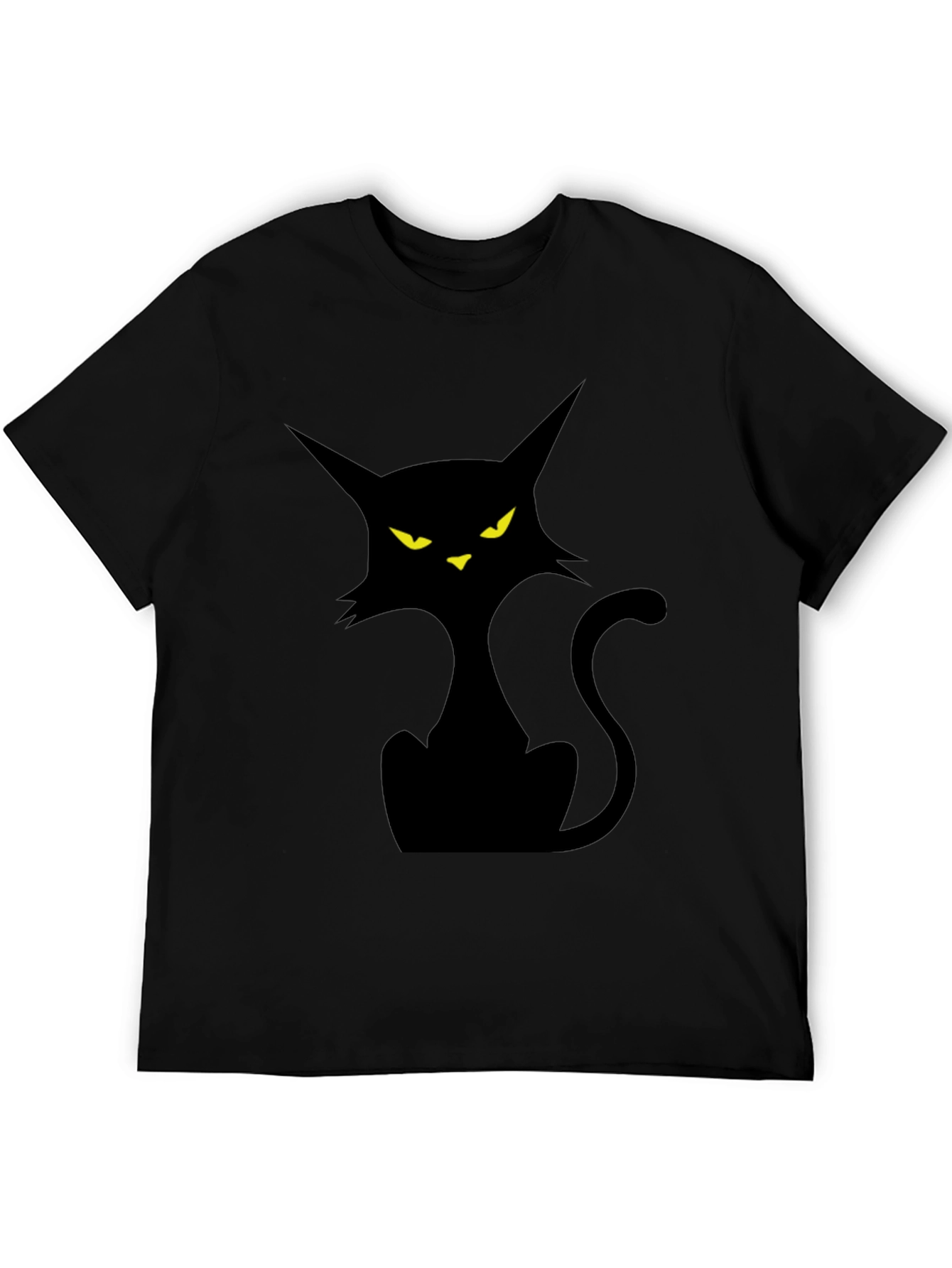 Black Black Cat Graphic Tee - Spooky Season Style view 5