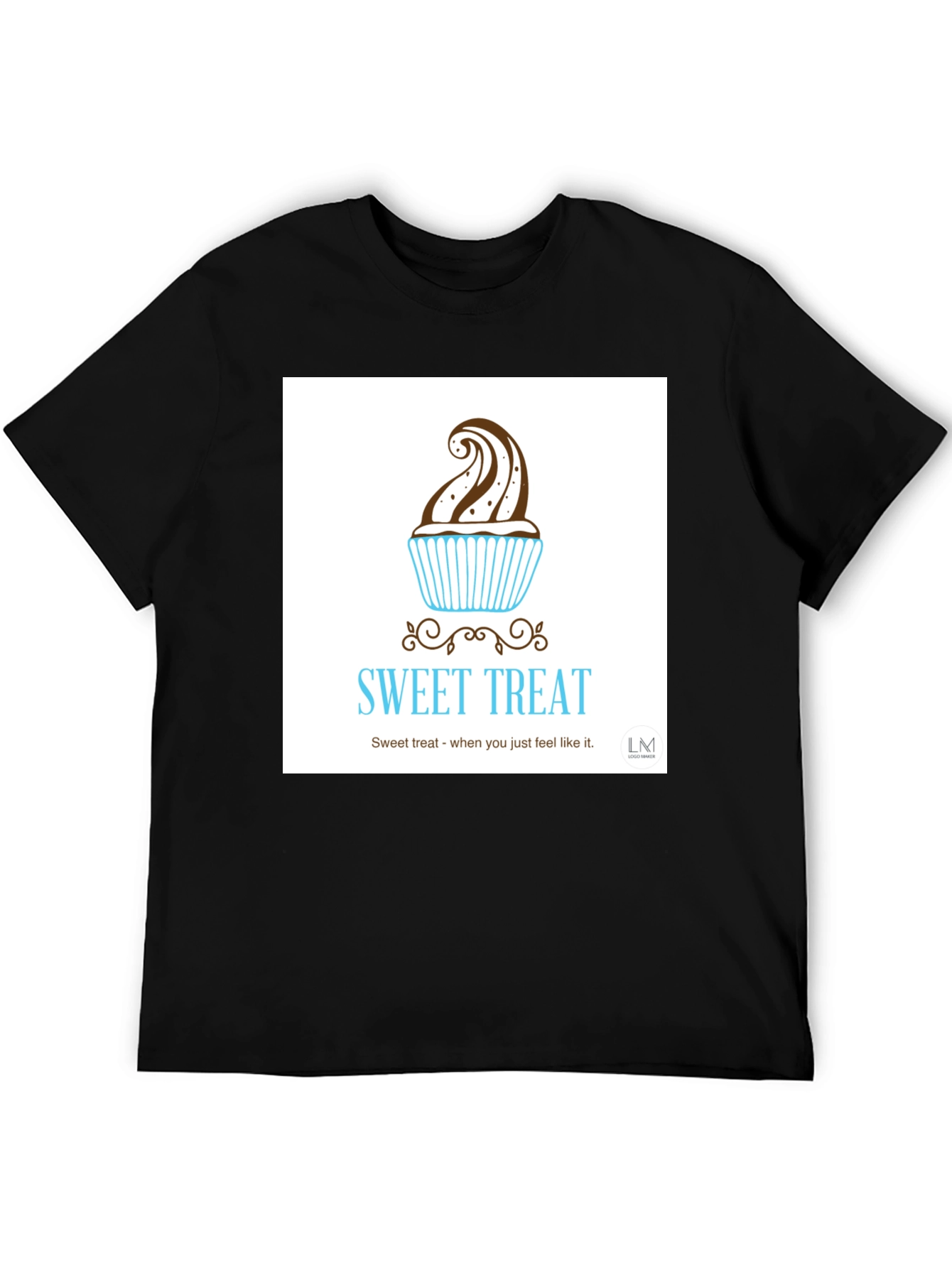 Black Sweet Treat T-Shirt - Cupcake Design view 5