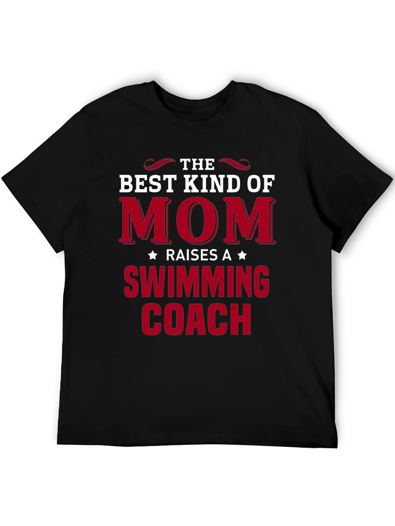 Black Best Kind of Mom - Swimming Coach T-Shirt view 5