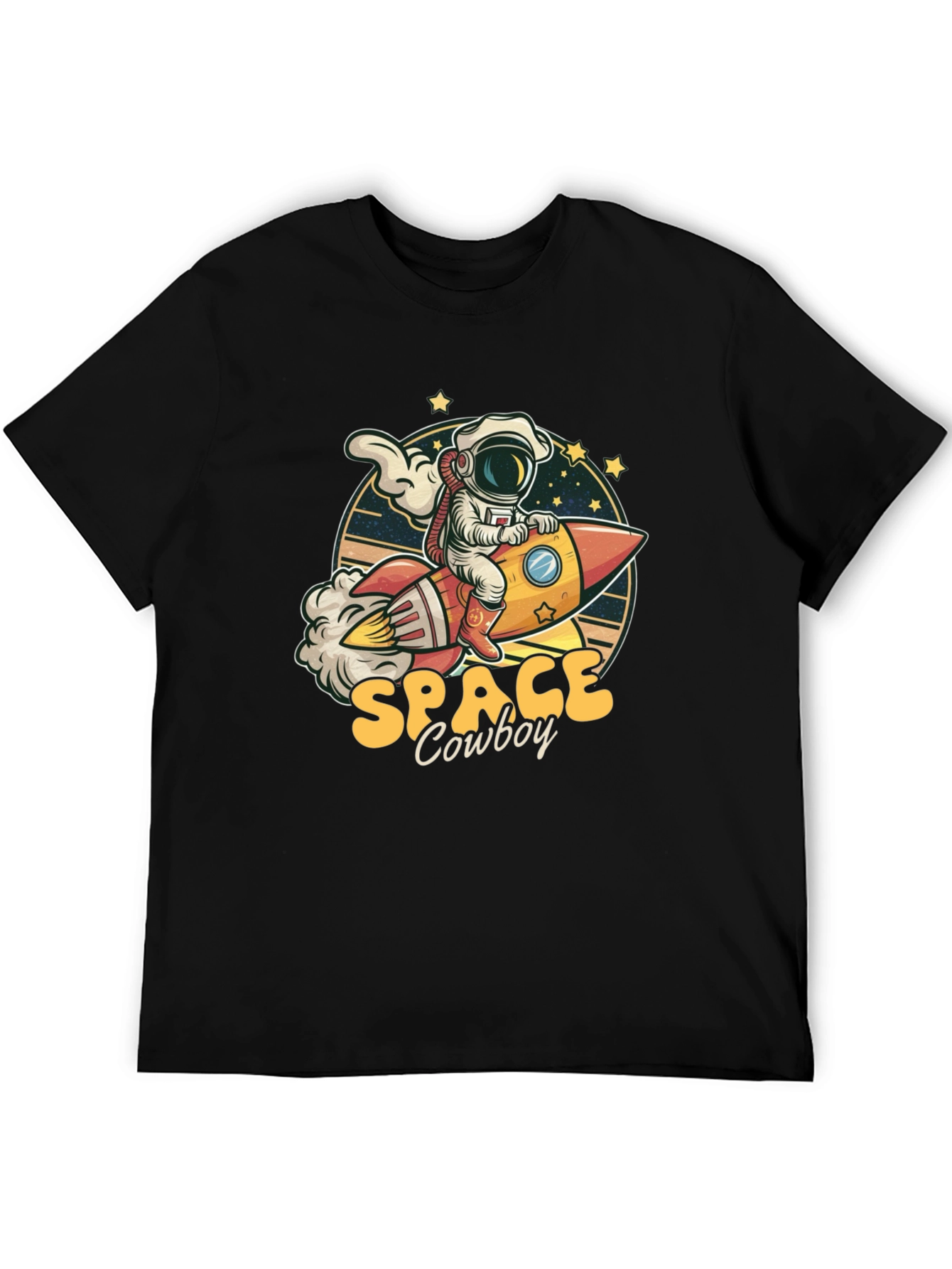 Black Space Cowboy Graphic Tee - Black view 5