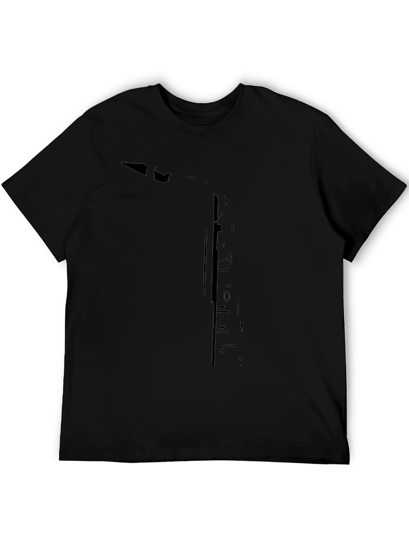 Black Saxophone Graphic Tee - Black Cotton T-Shirt view 5