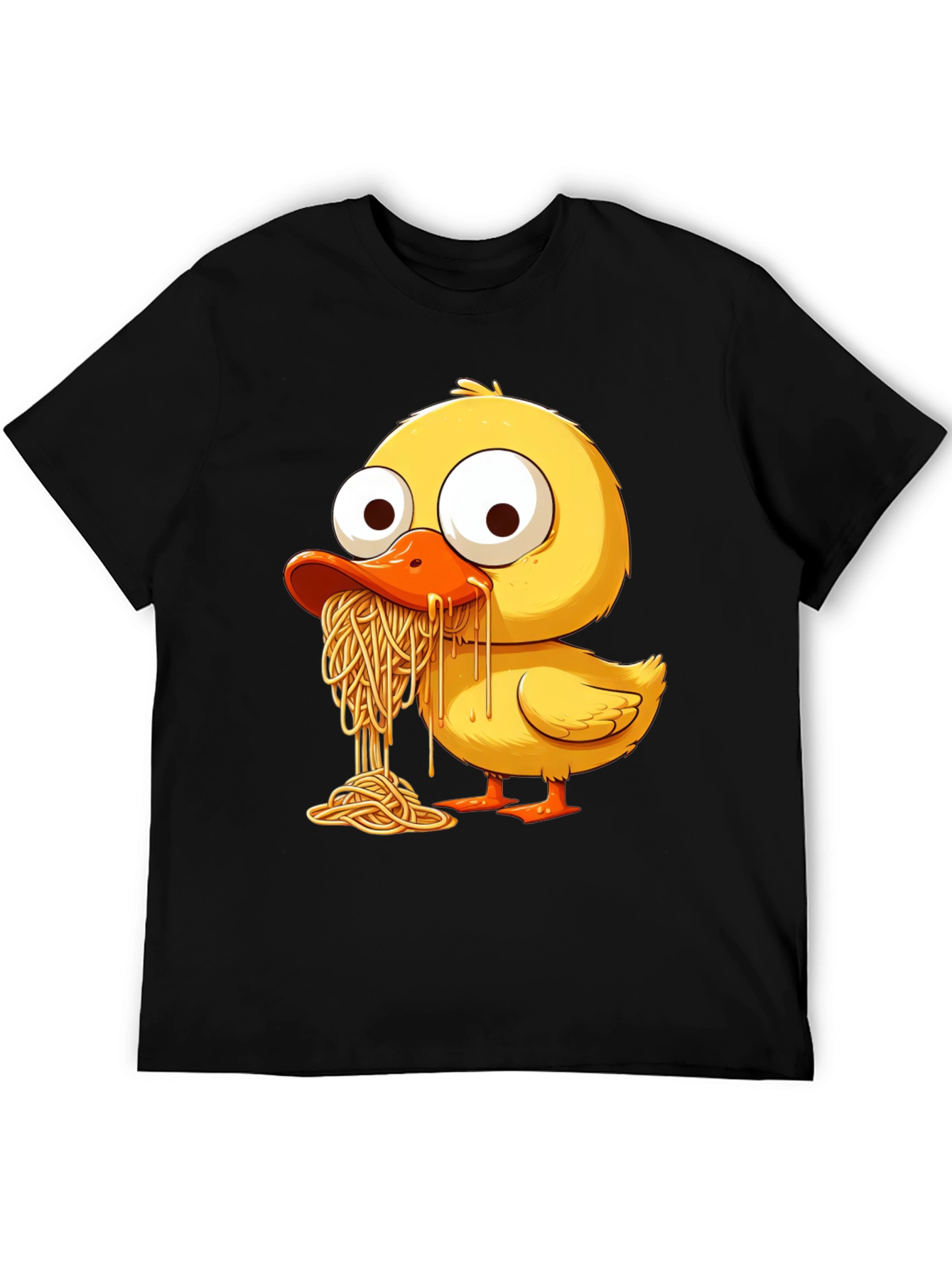 Black Duck Eating Spaghetti Graphic Tee view 5