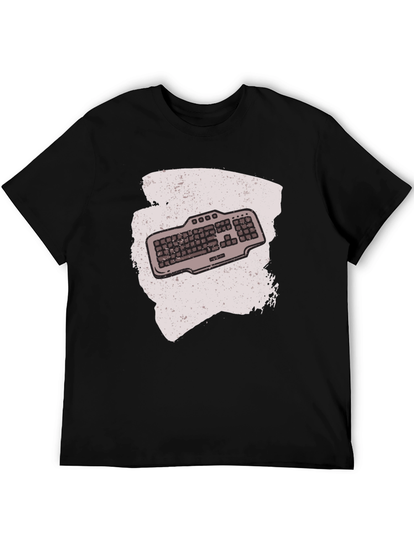 Black Keyboard Graphic T-Shirt - Gamer Style view 5