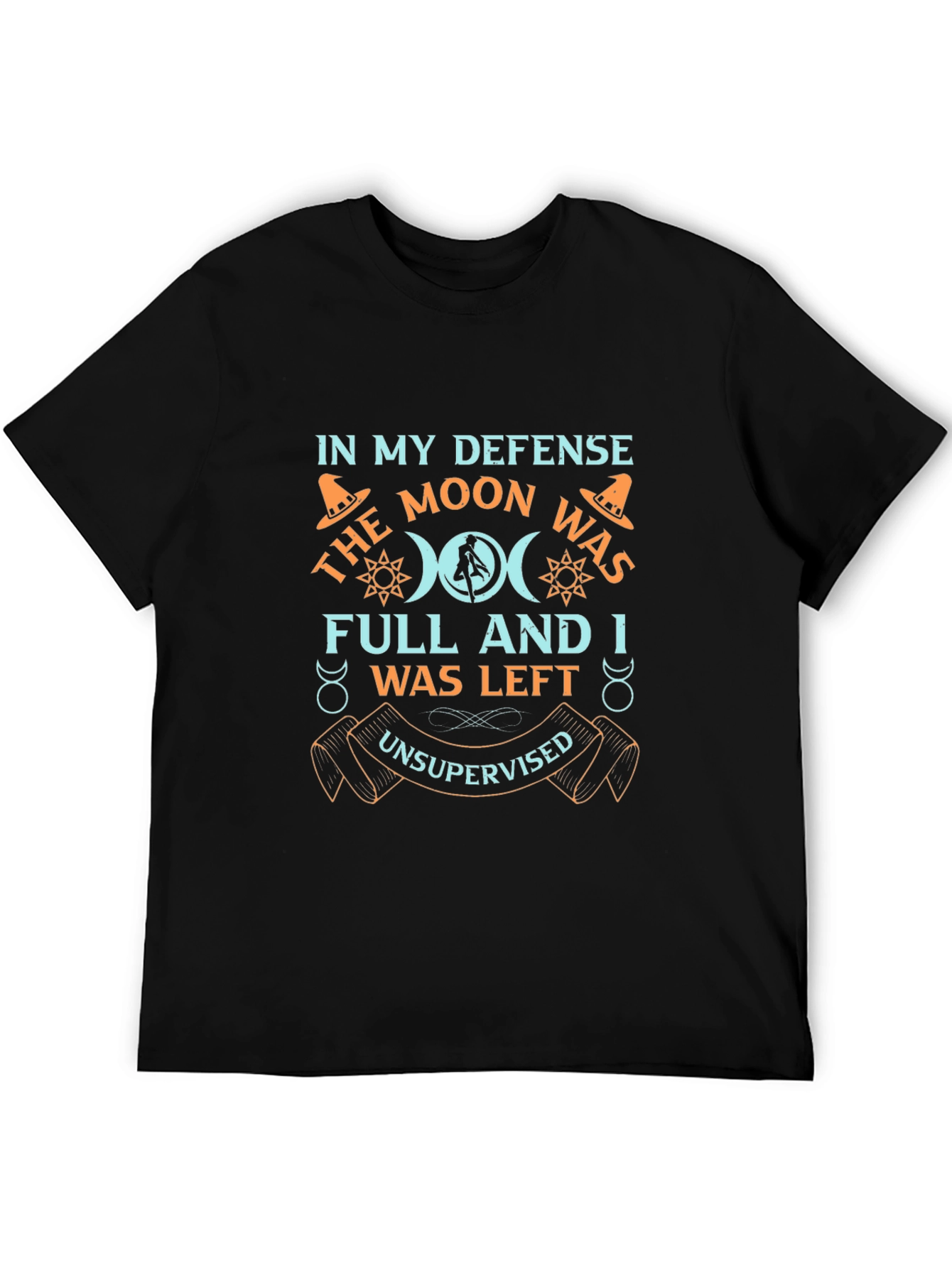 Black Moon Was Full Graphic T-Shirt - Unisex view 5