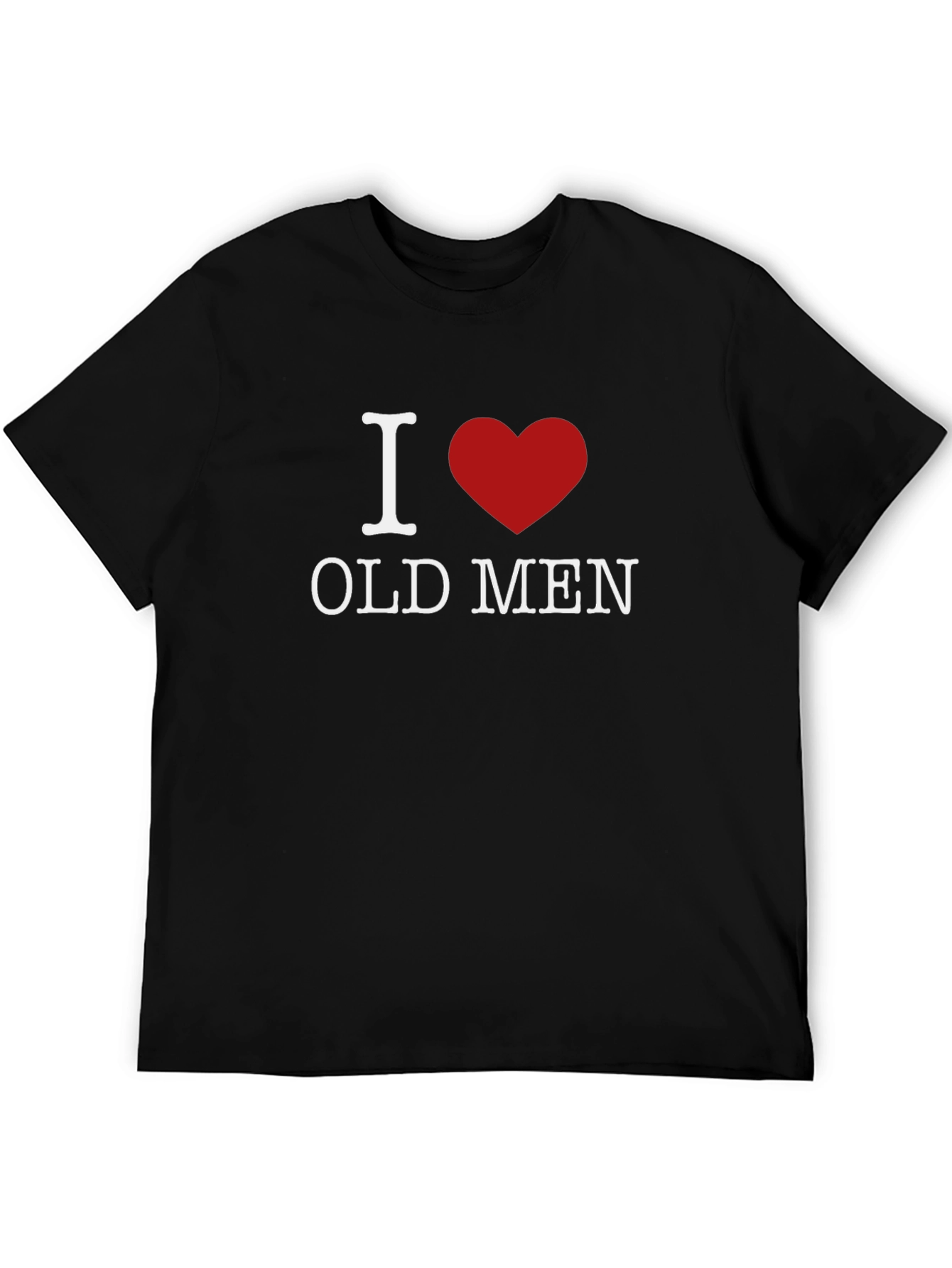 Black I Heart Old Men Graphic Tee view 5