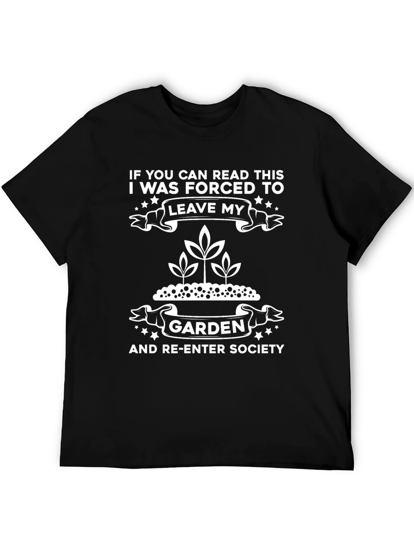 Black Funny Gardener T-Shirt: Leave My Garden! view 5