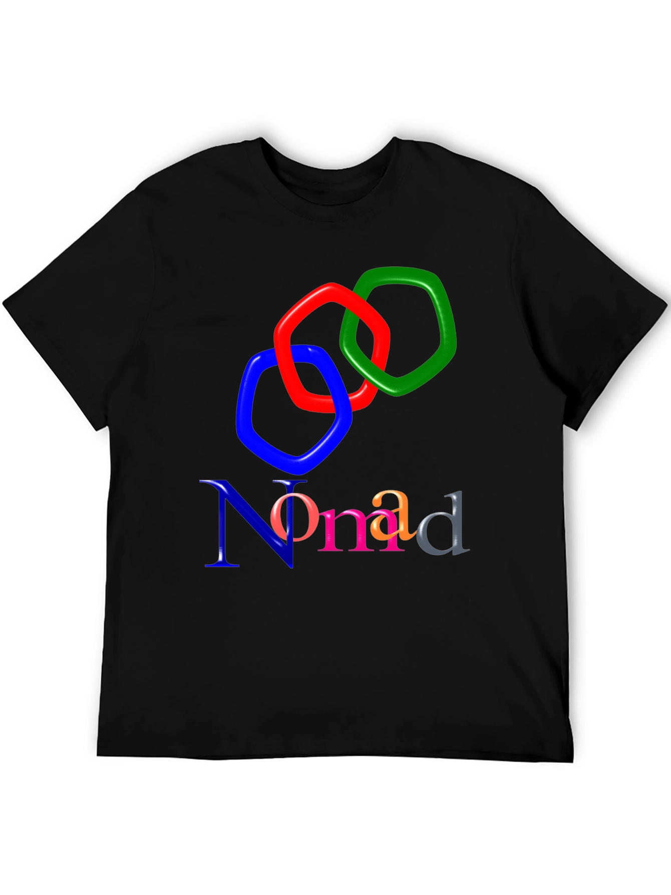 Black Nomad T-Shirt: Abstract Design, Soft Fabric view 5