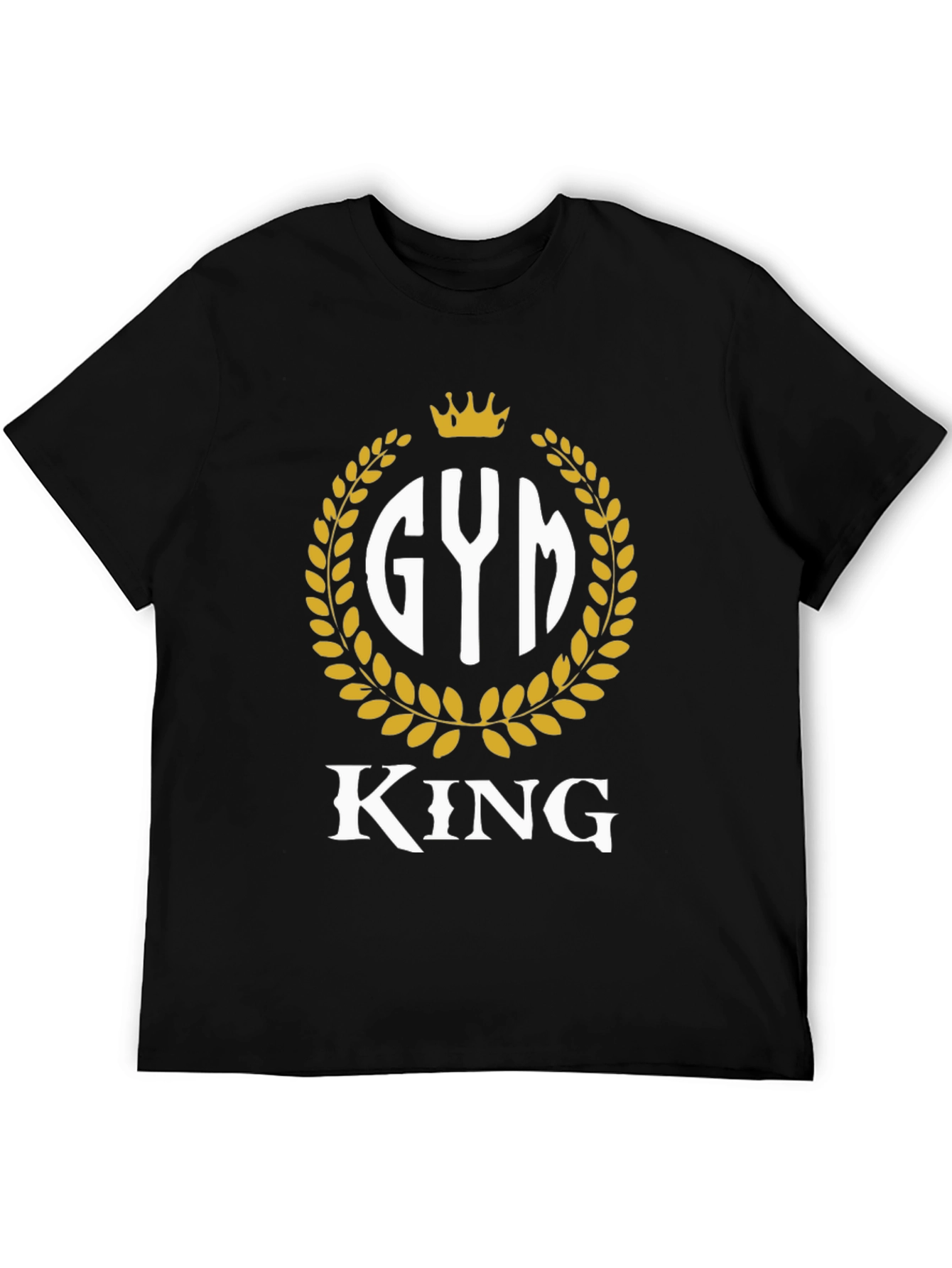 Black Gym King T-Shirt - Black Fitness Tee view 5
