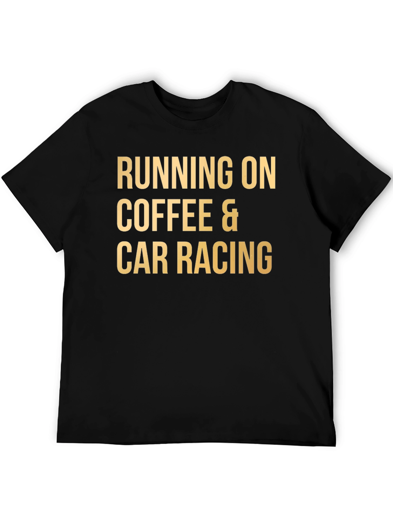 Black Coffee & Car Racing T-Shirt - Black Tee view 5